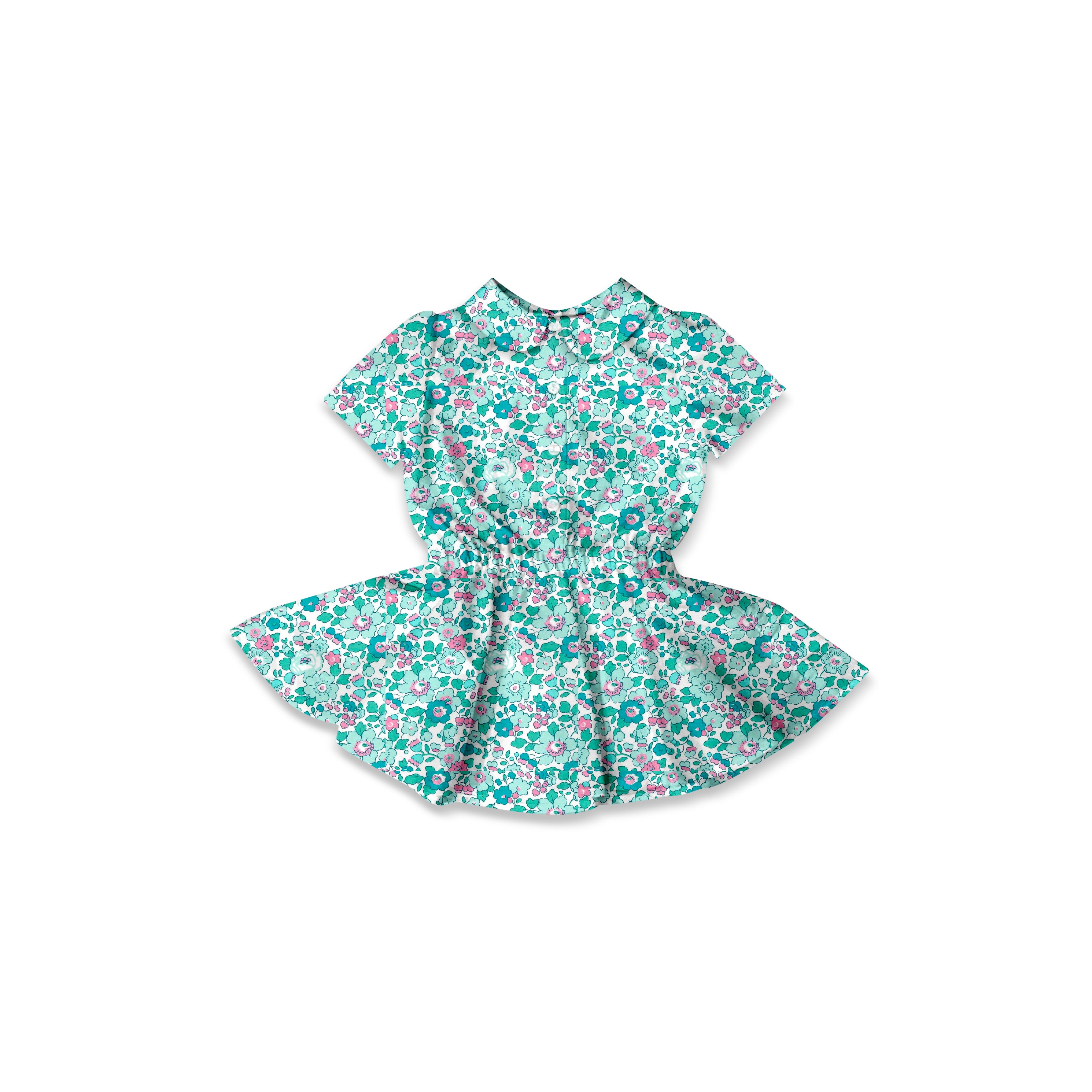 Aqua Betsy - Button Front Twirl Dress
