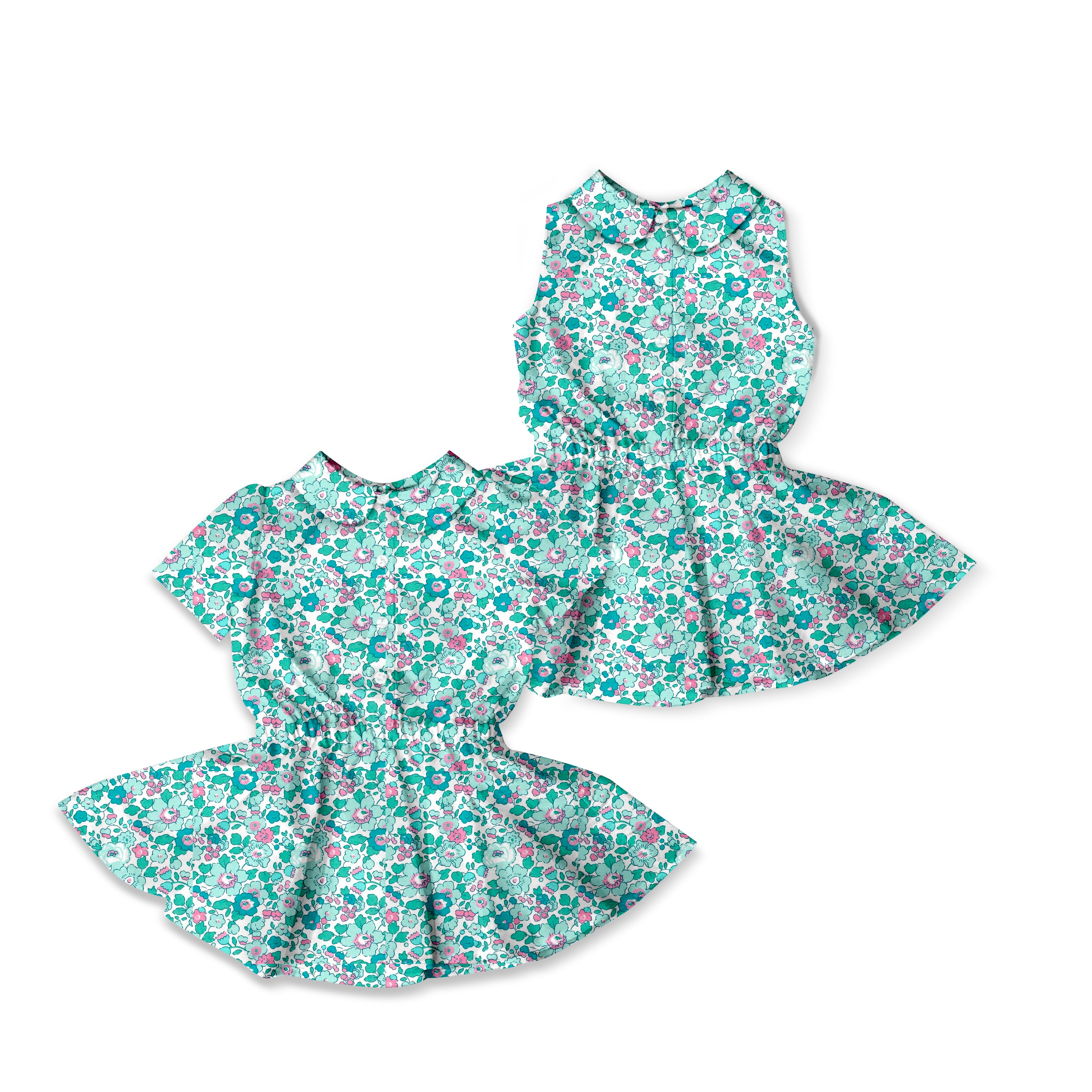 Aqua Betsy - Button Front Twirl Dress