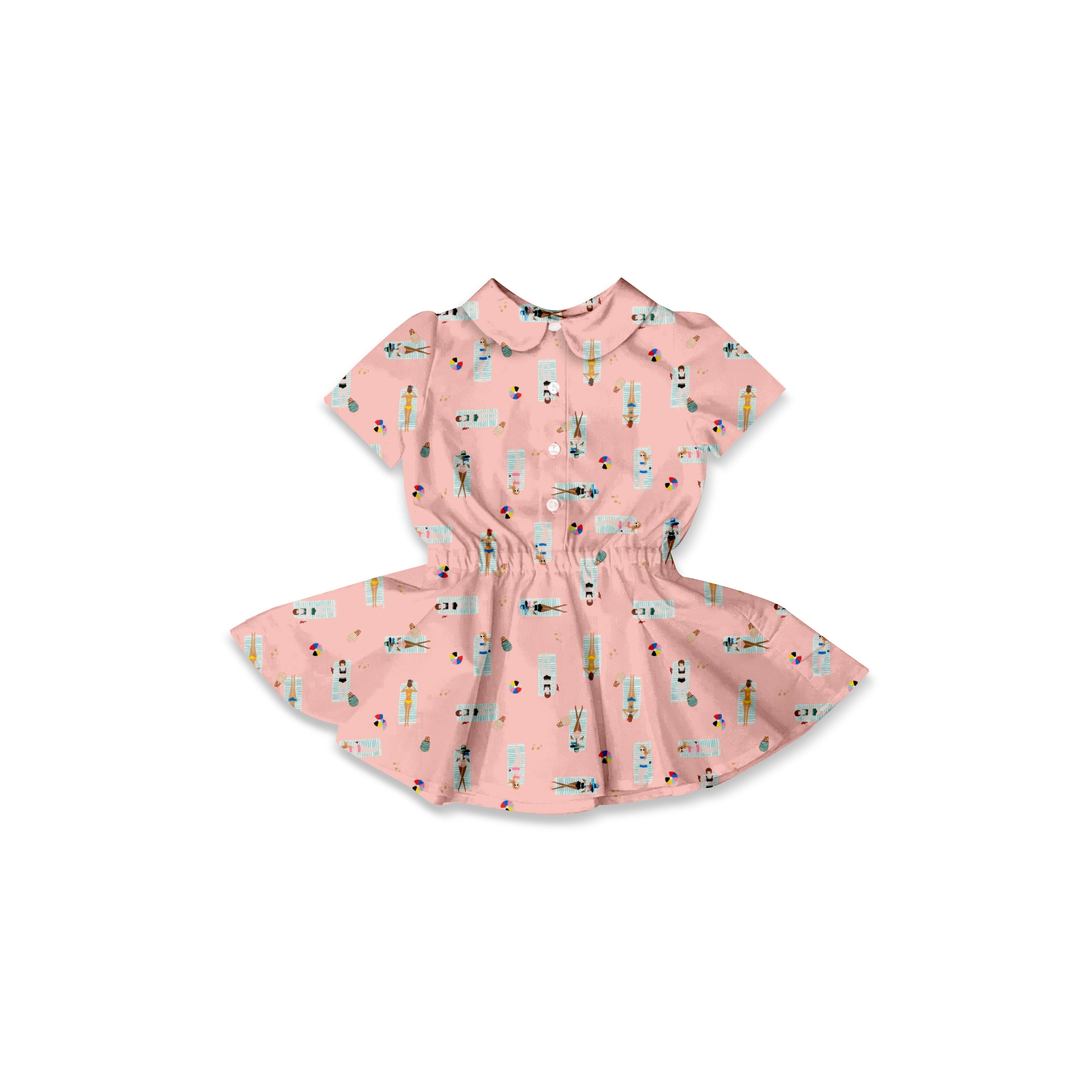 Bathing Ladies Lawn - Button Front Twirl Dress