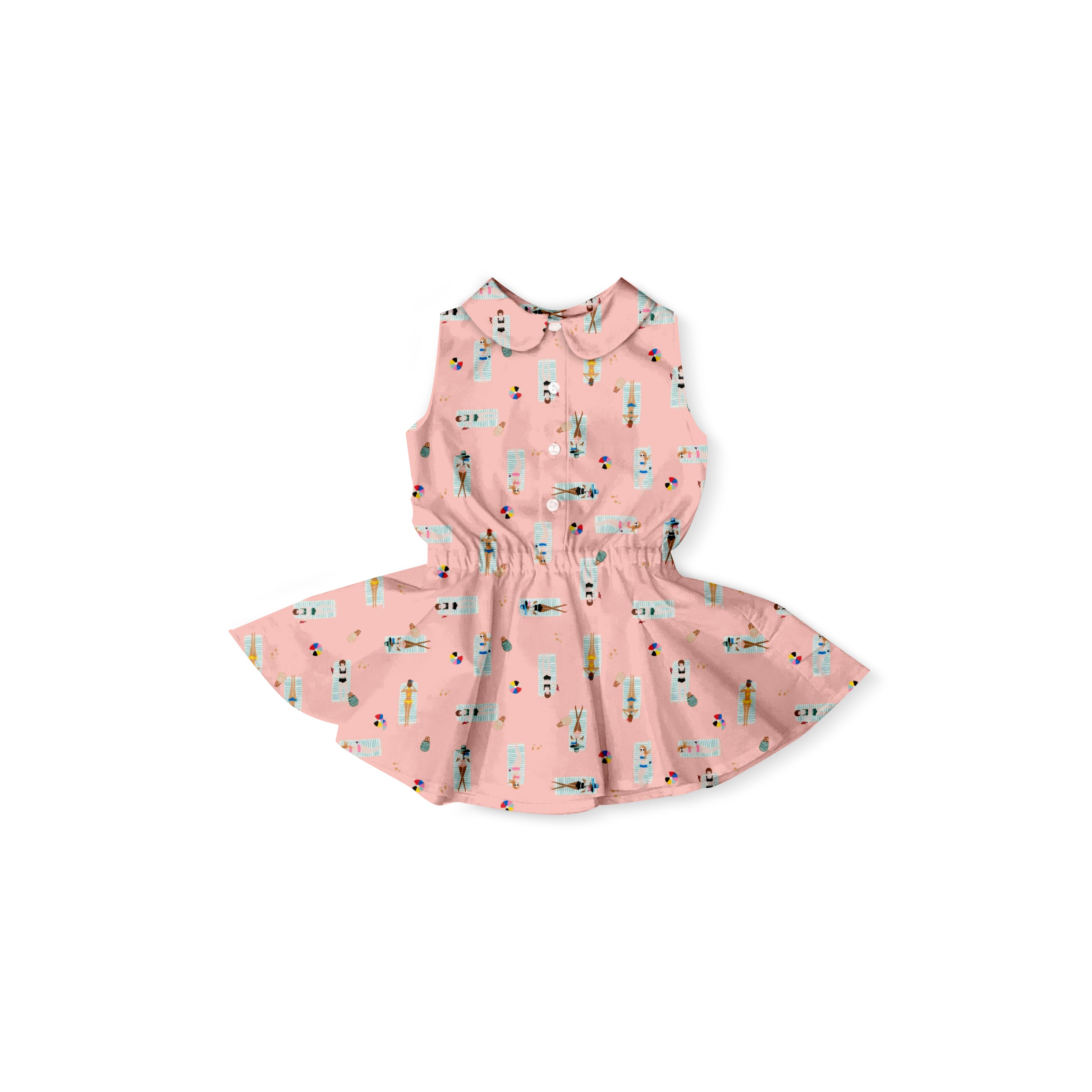 Bathing Ladies Lawn - Button Front Twirl Dress