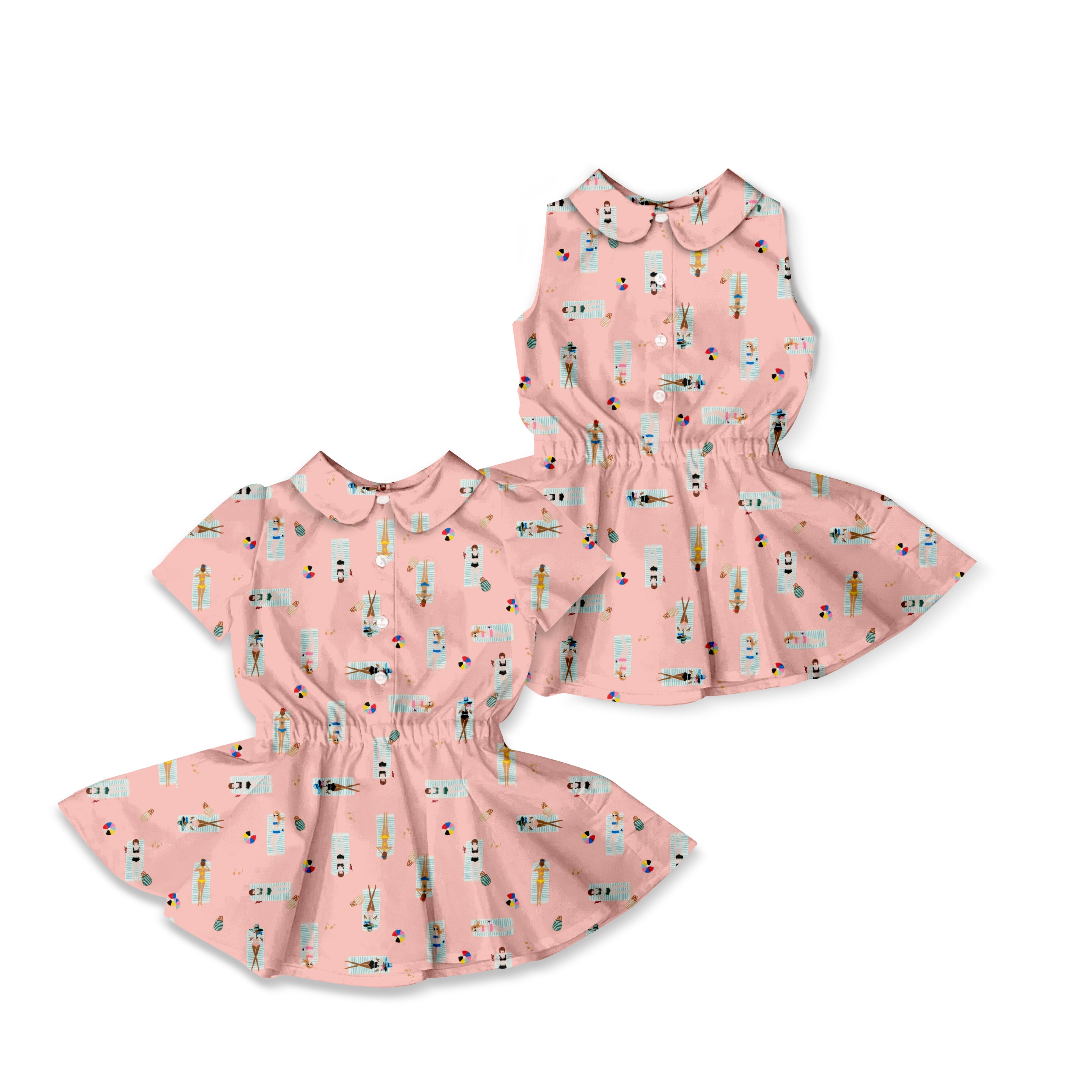 Bathing Ladies Lawn - Button Front Twirl Dress