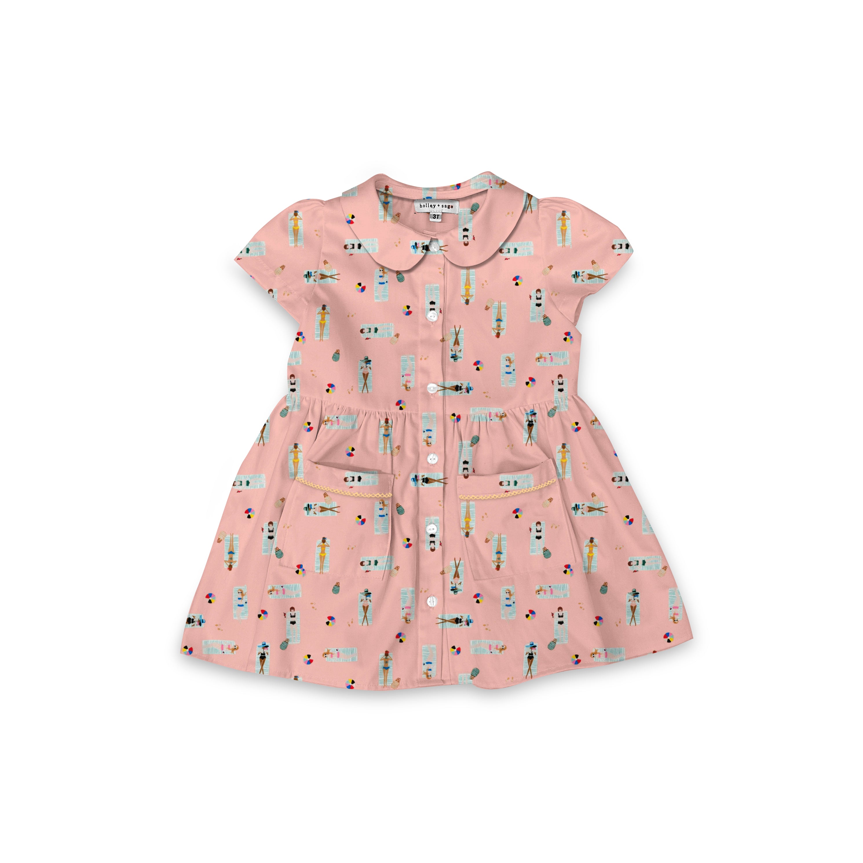 Bathing Ladies Lawn - Smock Collared Dress