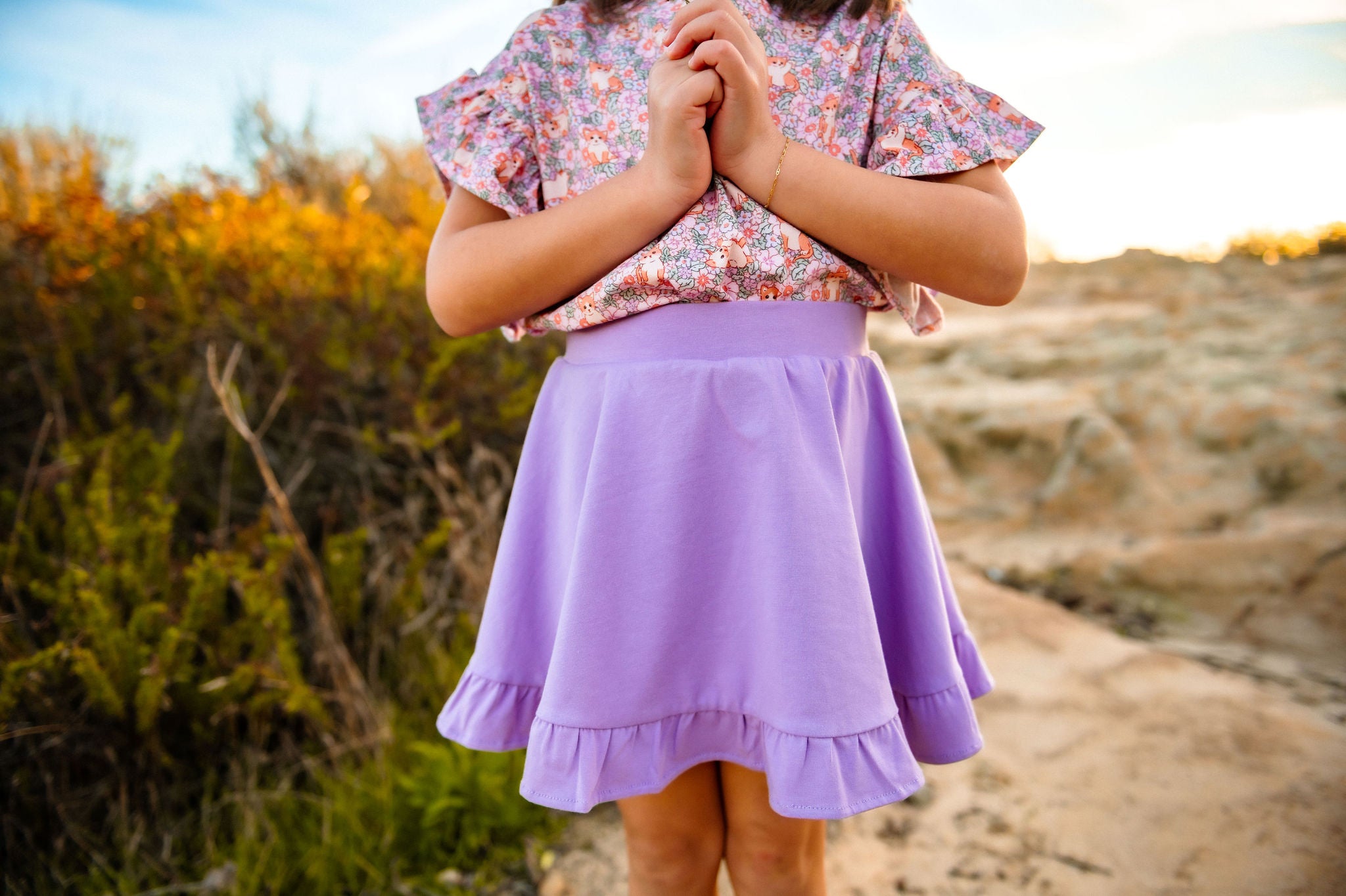 Ruffle Skort in Lilac