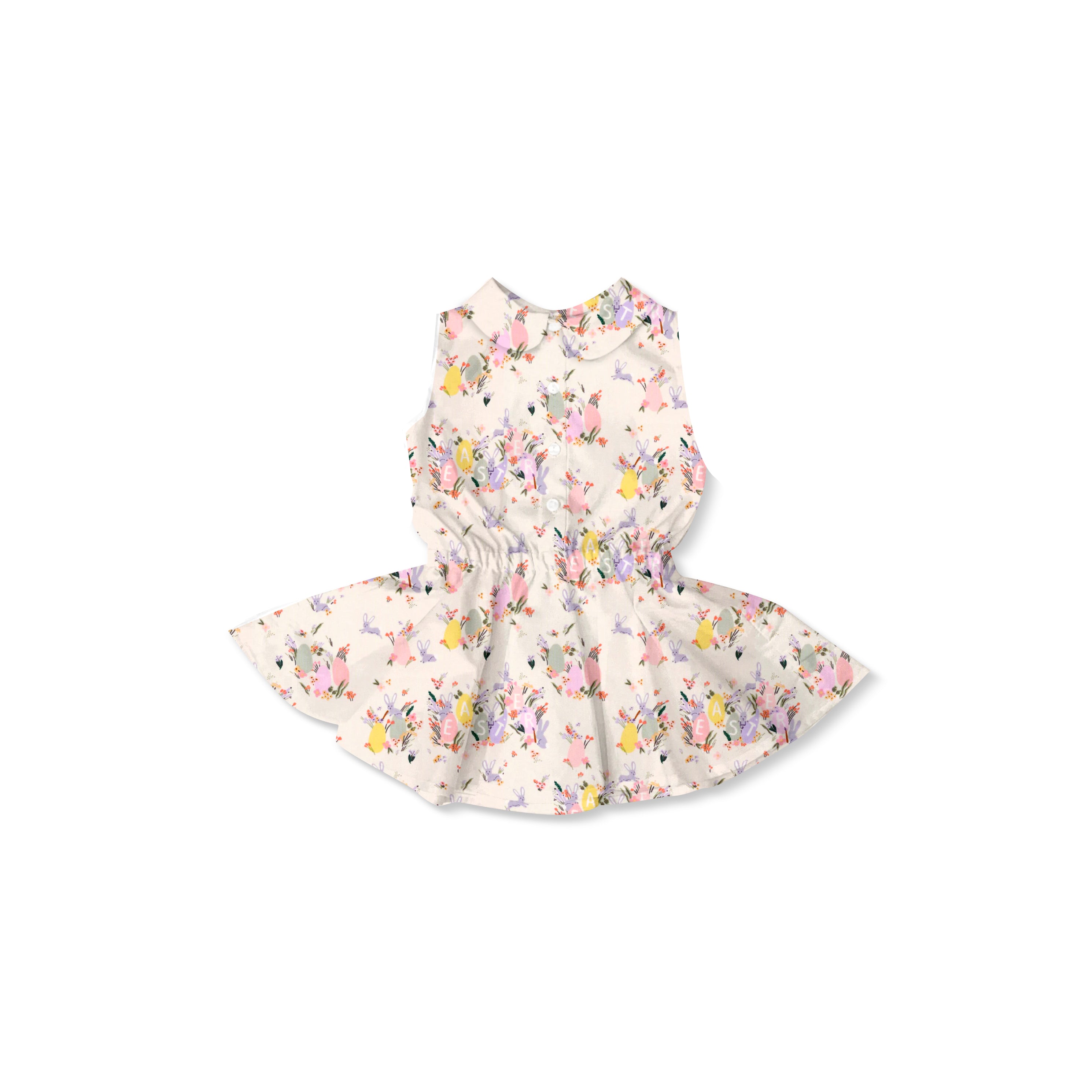 Easter - Button Front Twirl Dress