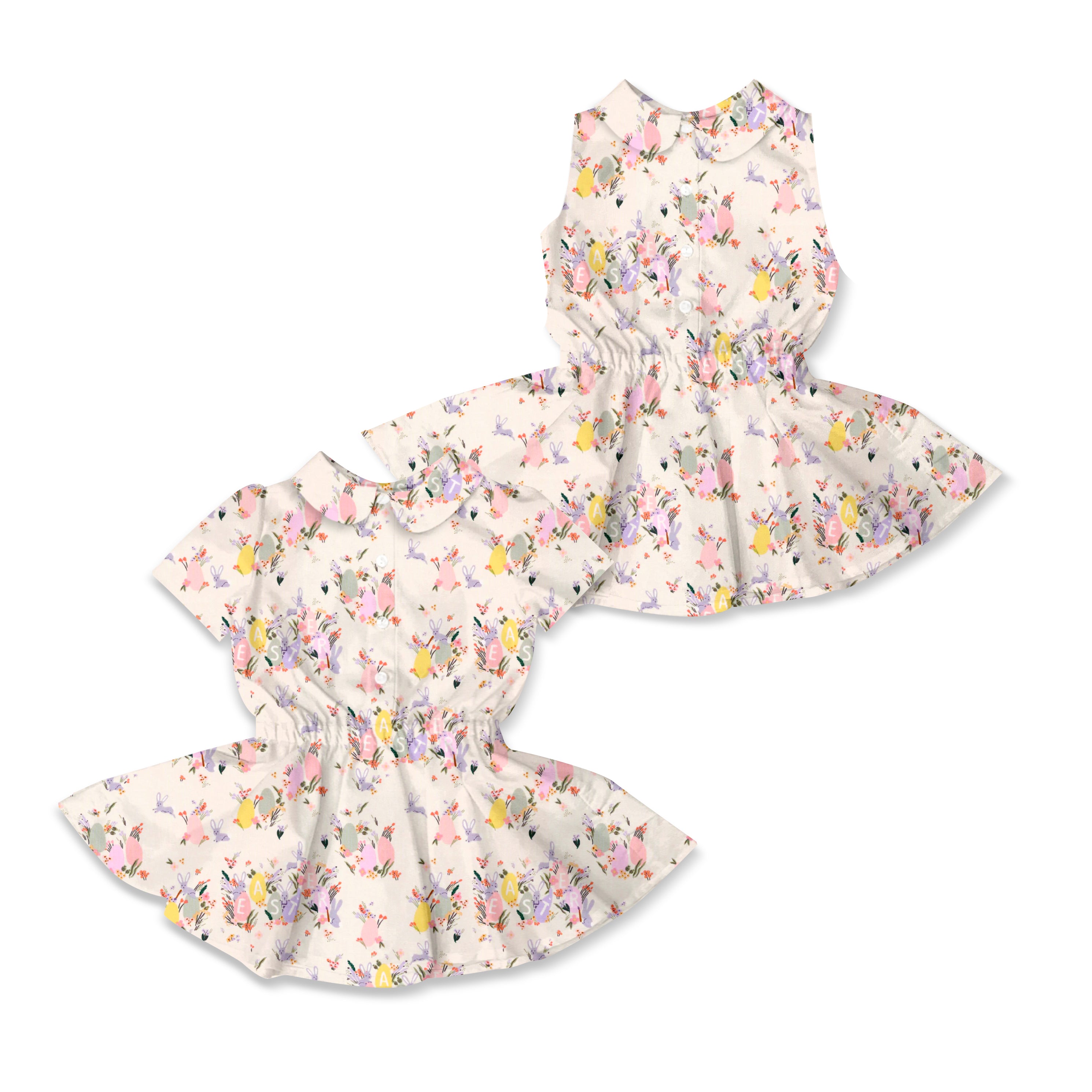 Easter - Button Front Twirl Dress