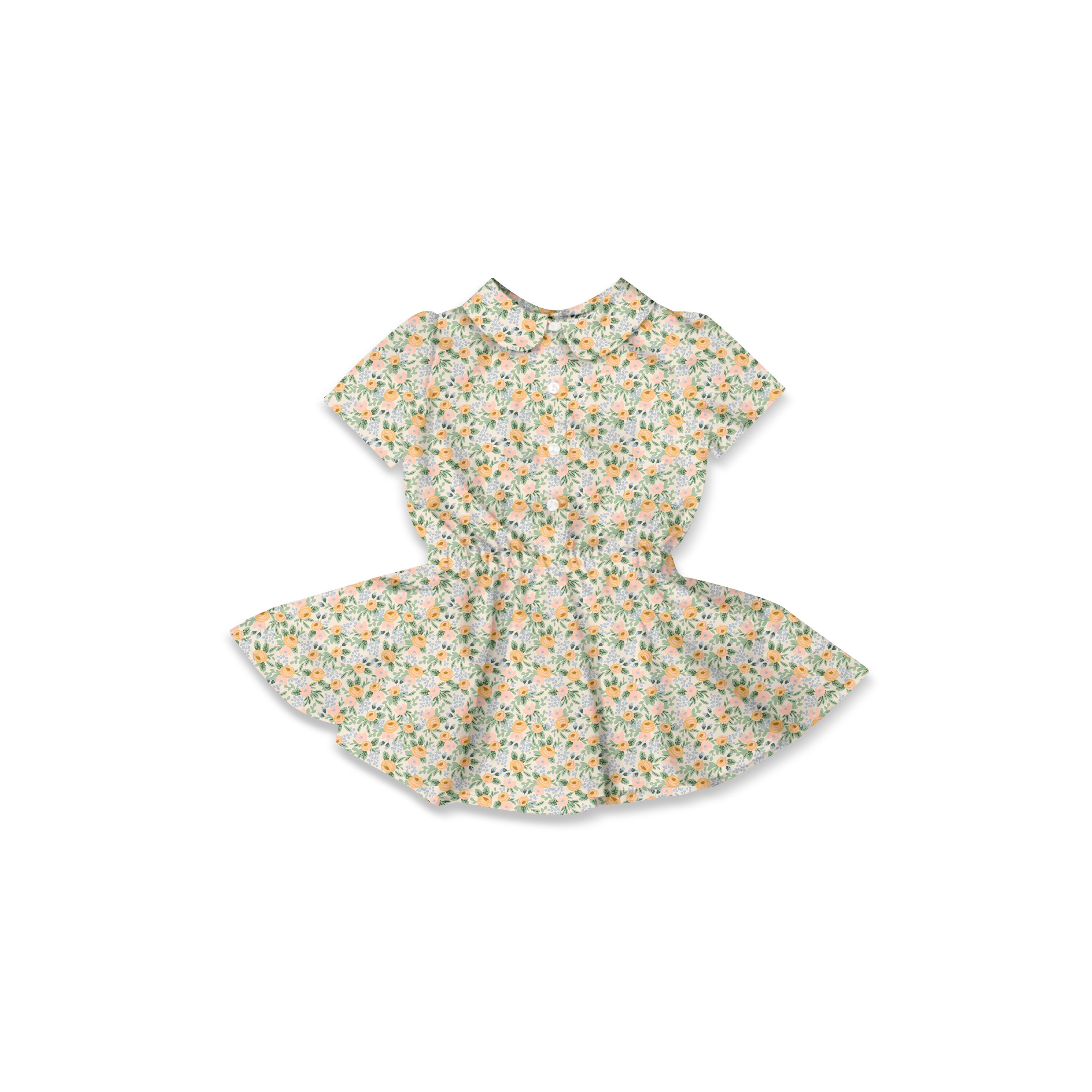 Garden Party - Button Front Twirl Dress
