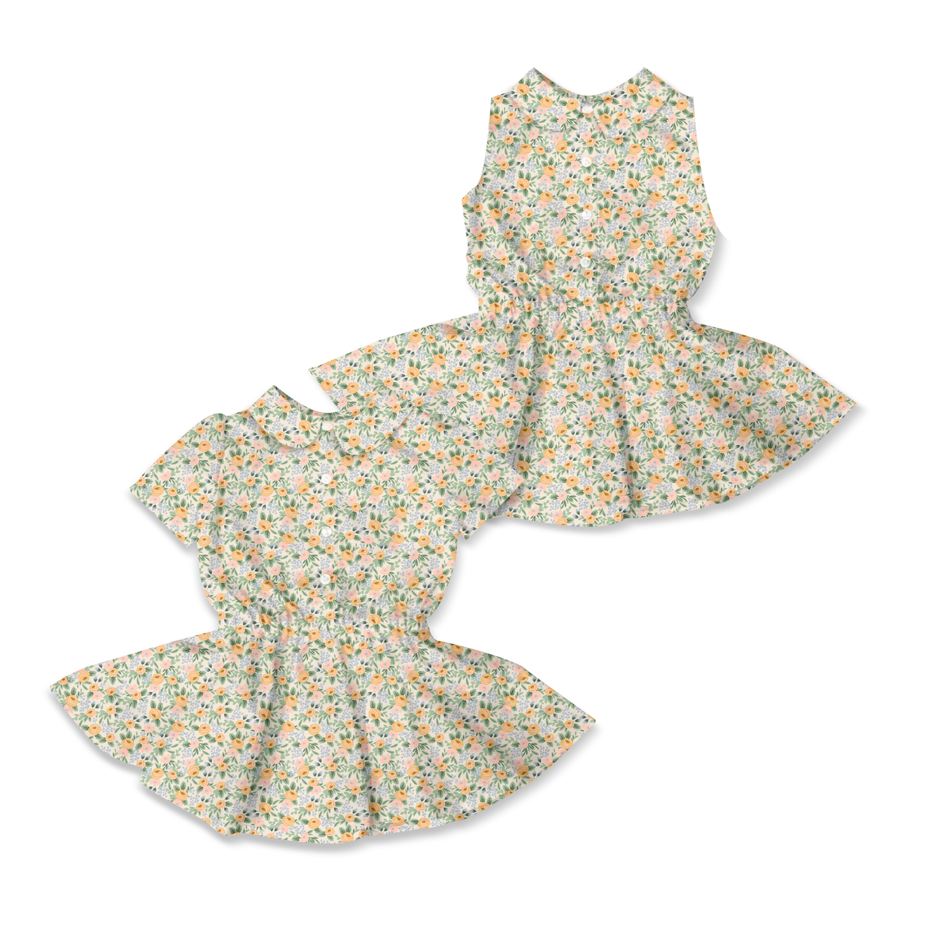 Garden Party - Button Front Twirl Dress