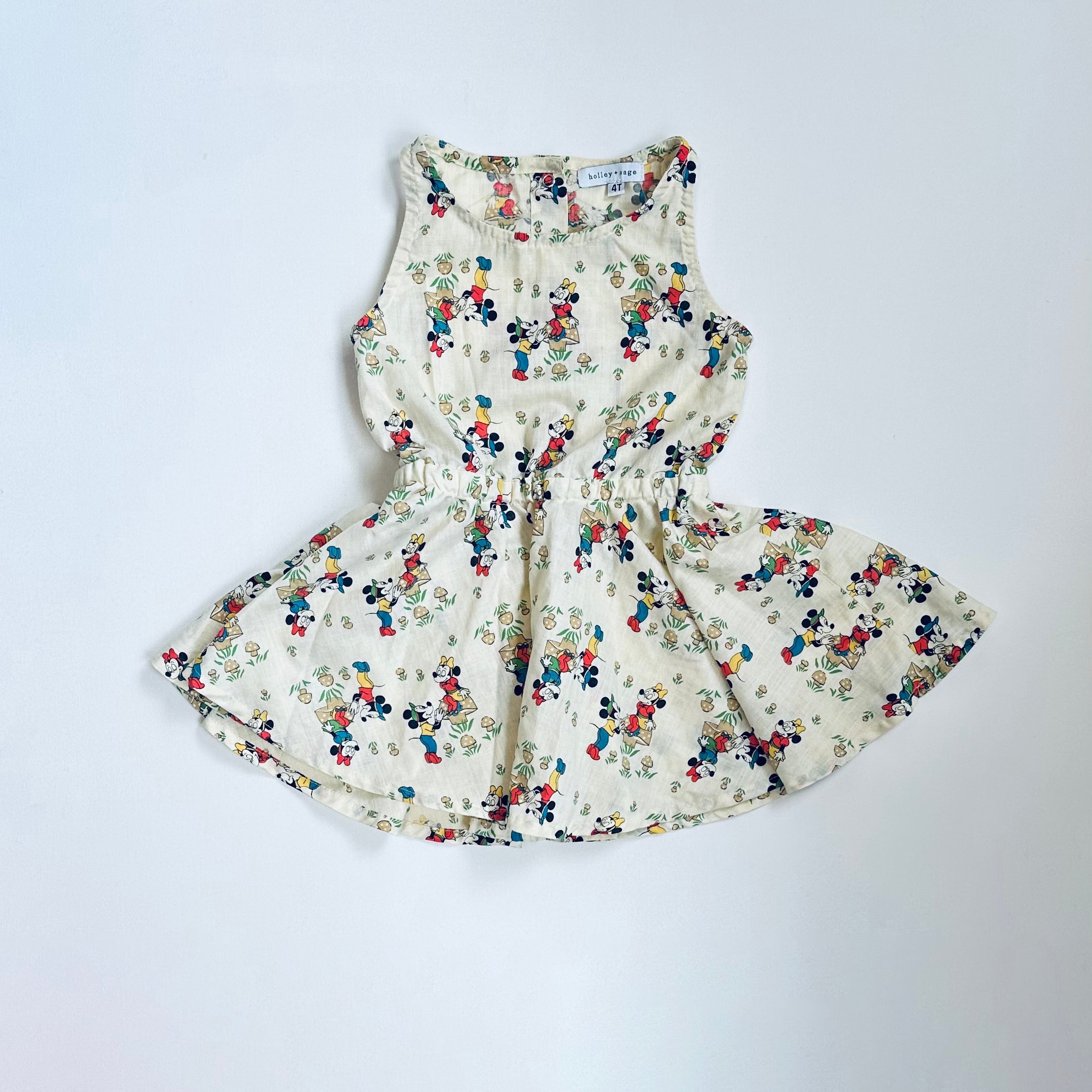 SAMPLE SALE, Mickey and Minnie Vintage Mushroom Tank Twirl, 4T