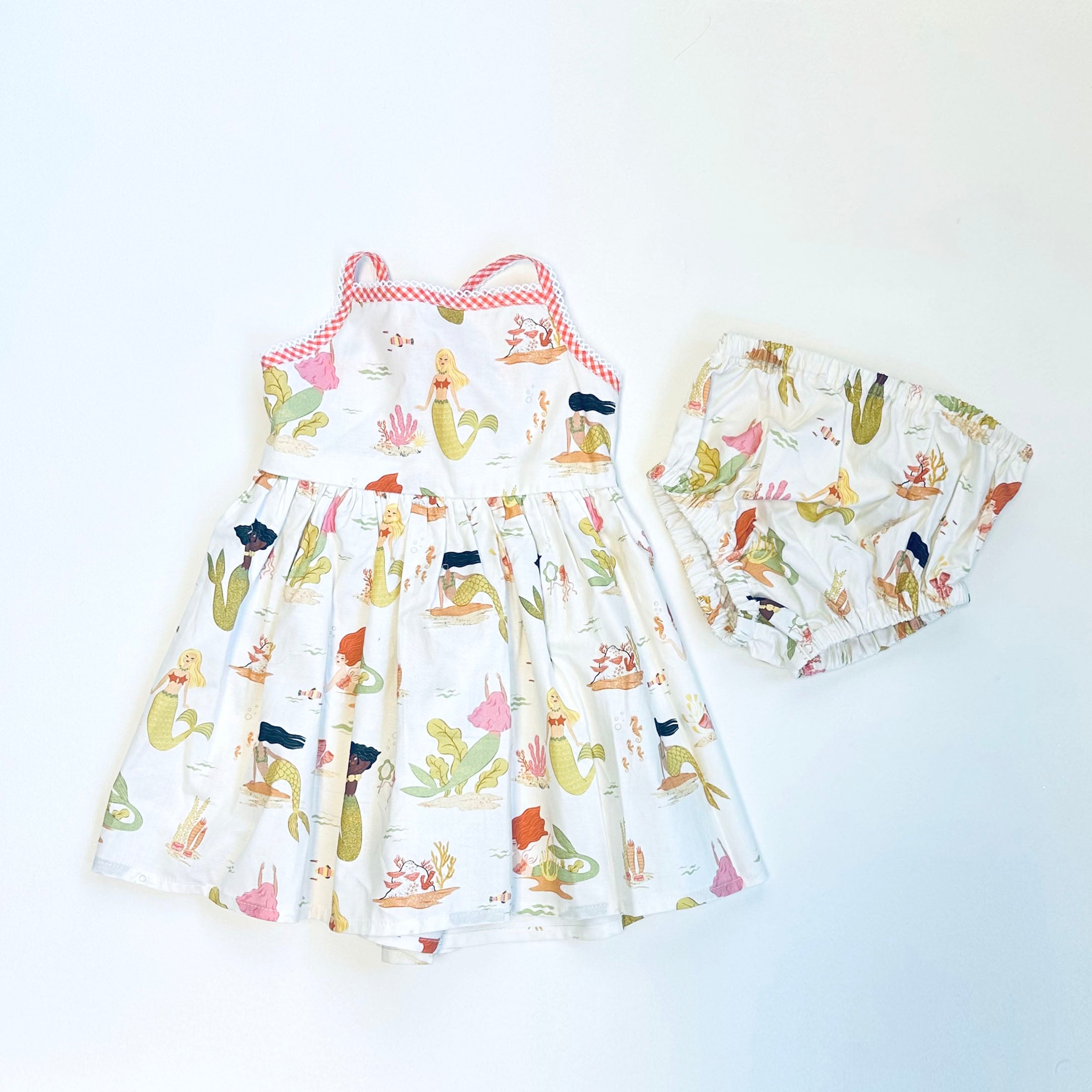 SAMPLE SALE, Mermaids Tie Back Sundress, 4T