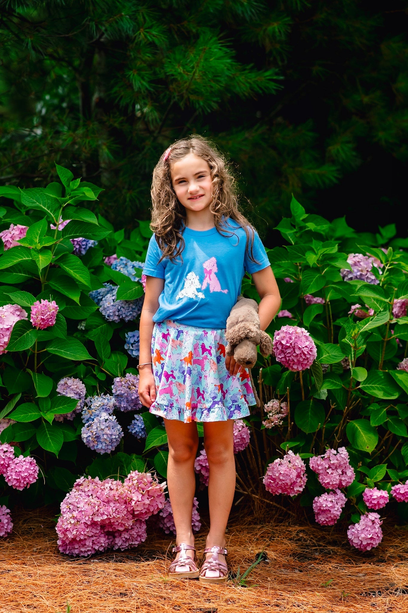 Ruffle Skort in Poodles