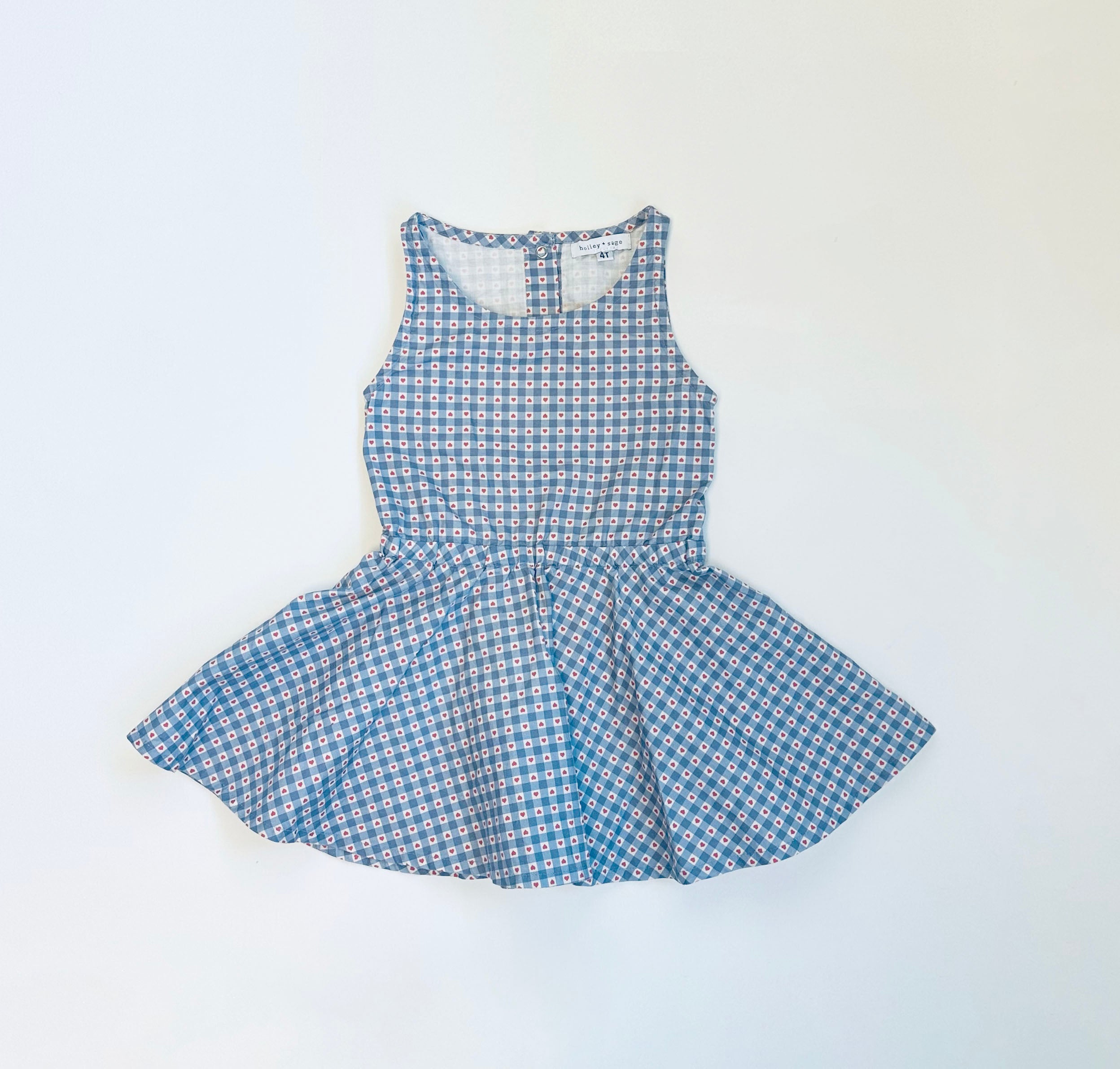 SAMPLE SALE, Heart Gingham Twirl Dress, 4T