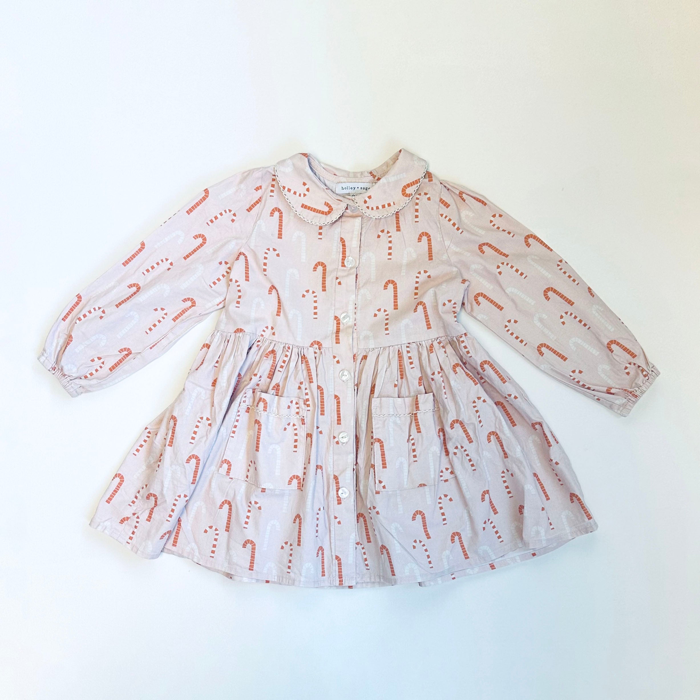SAMPLE SALE, Candy Cane Smock, 3T