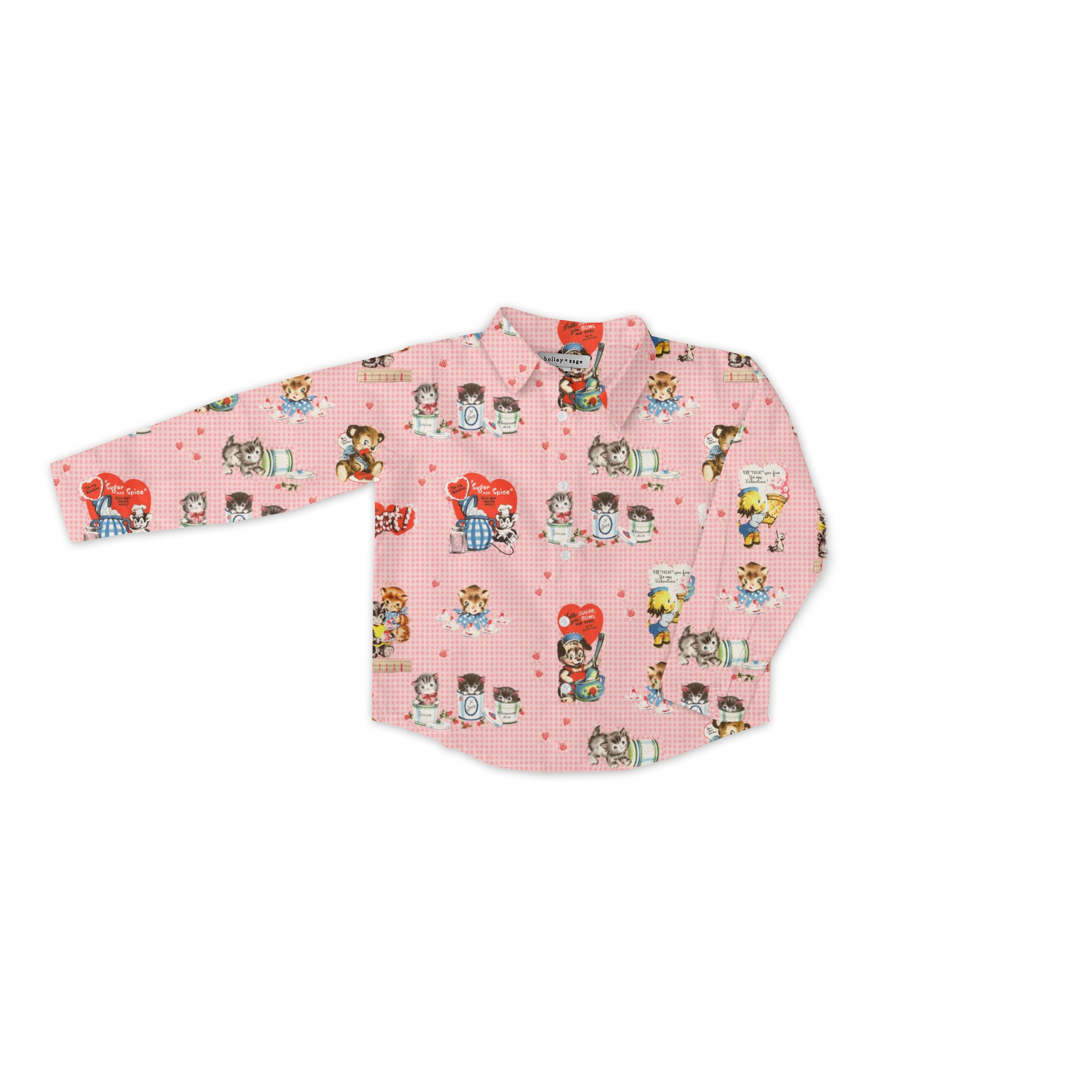 Vintage Valentine - Button Up Shirt