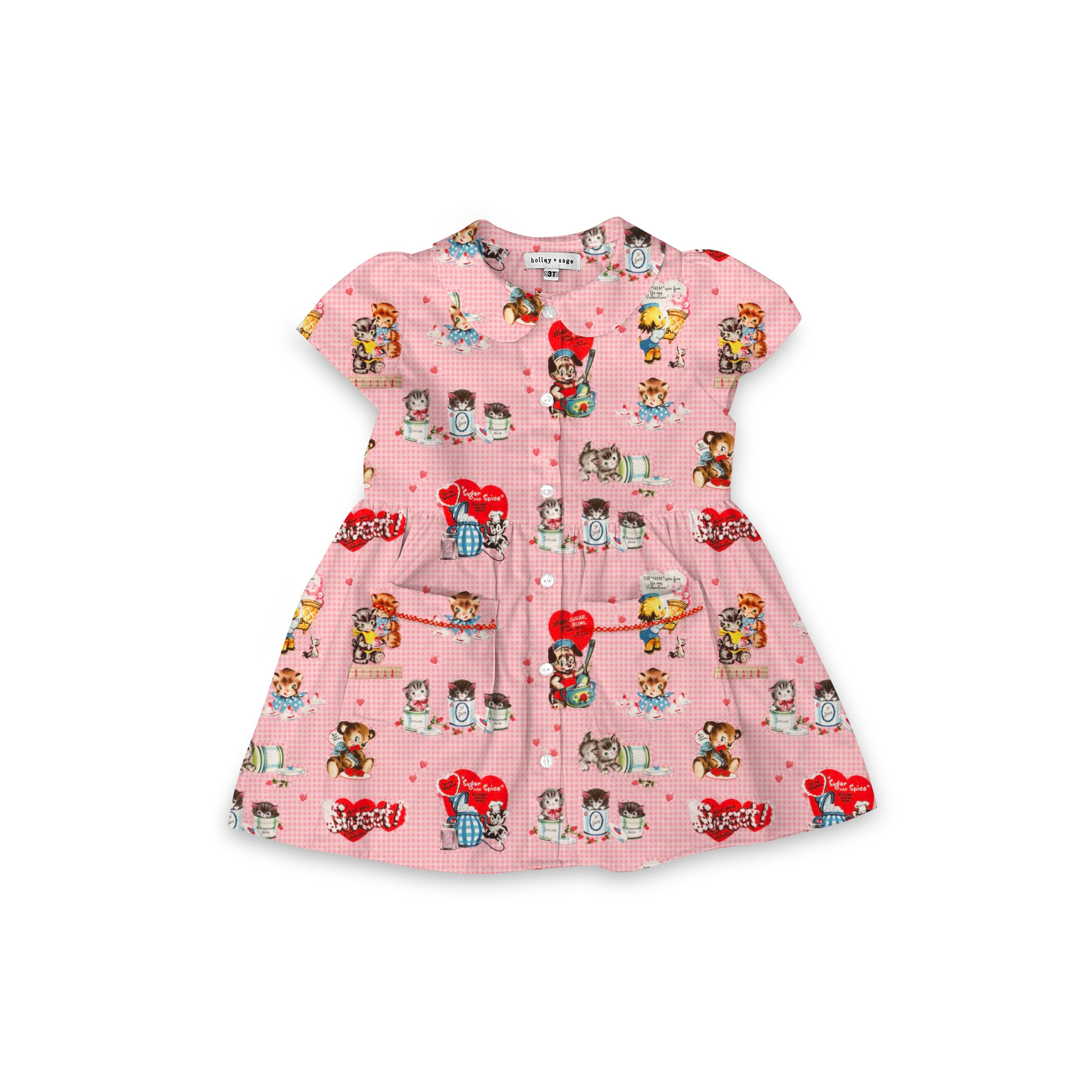 Vintage Valentine - Smock Collared Dress