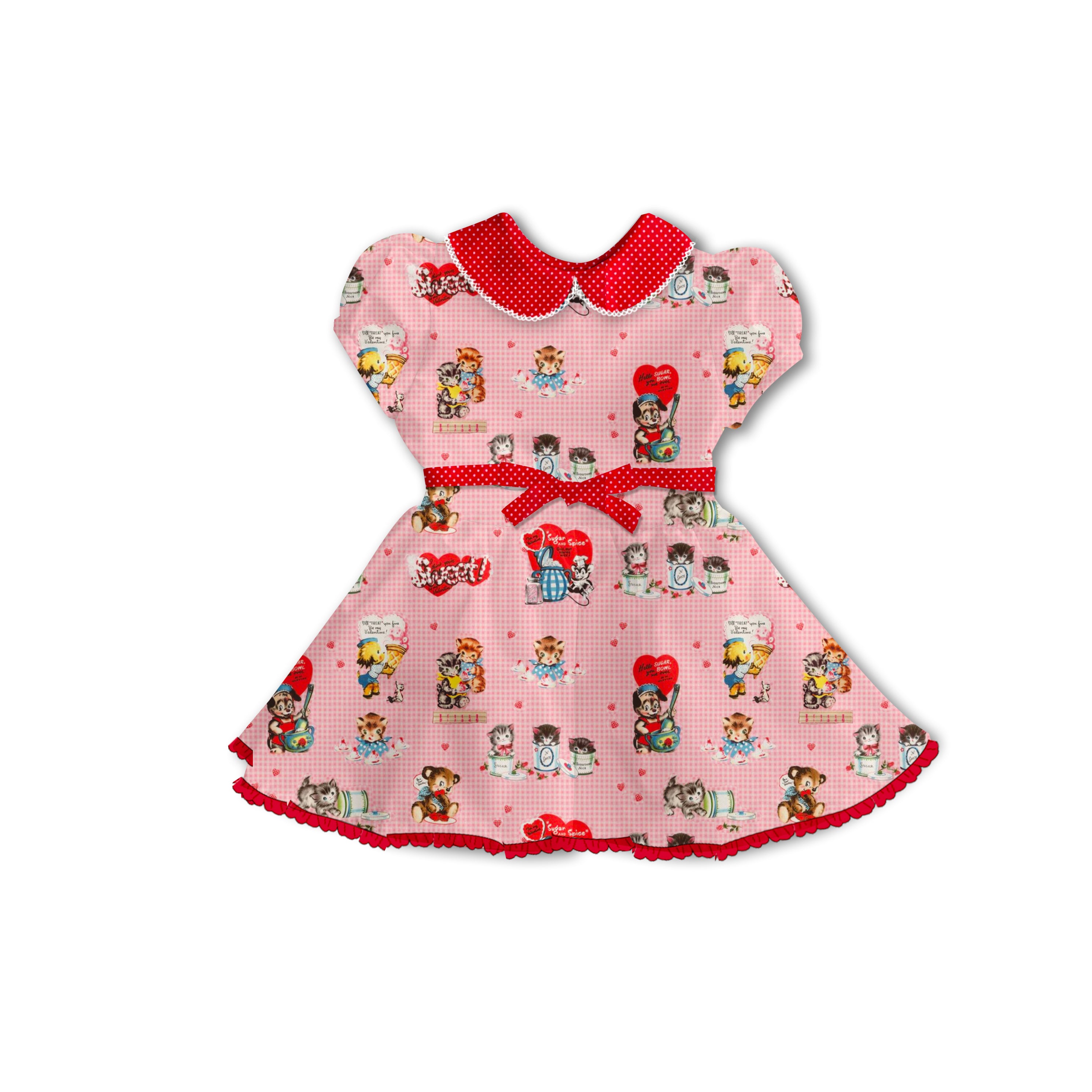 Vintage Valentine - Tea Basque Dress