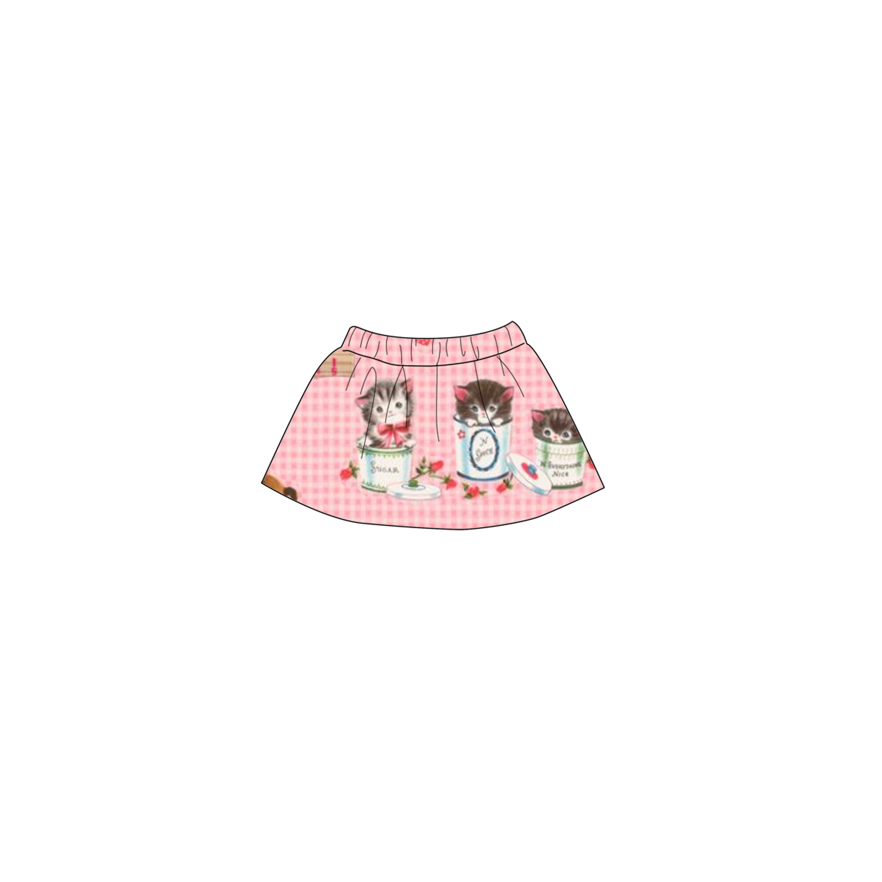 Vintage Valentine - Doll Skirt