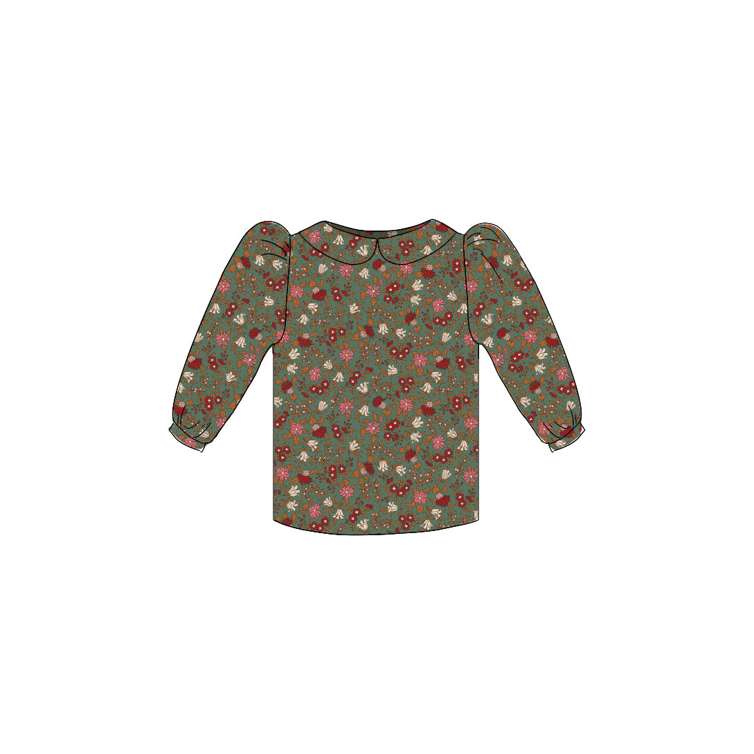 Autumn Berries - Puff Sleeve Blouse