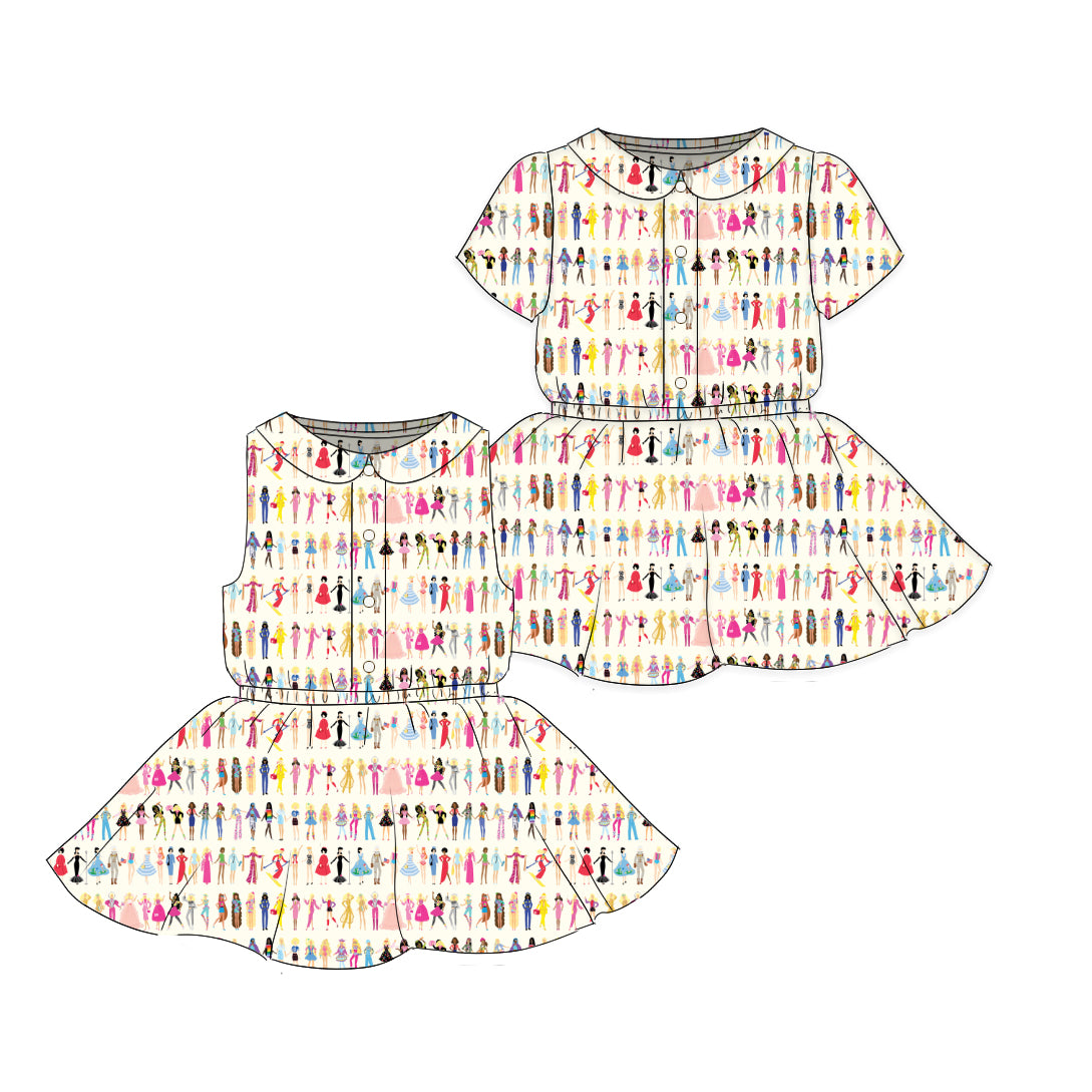 Barbie World - Button Front Twirl Dress