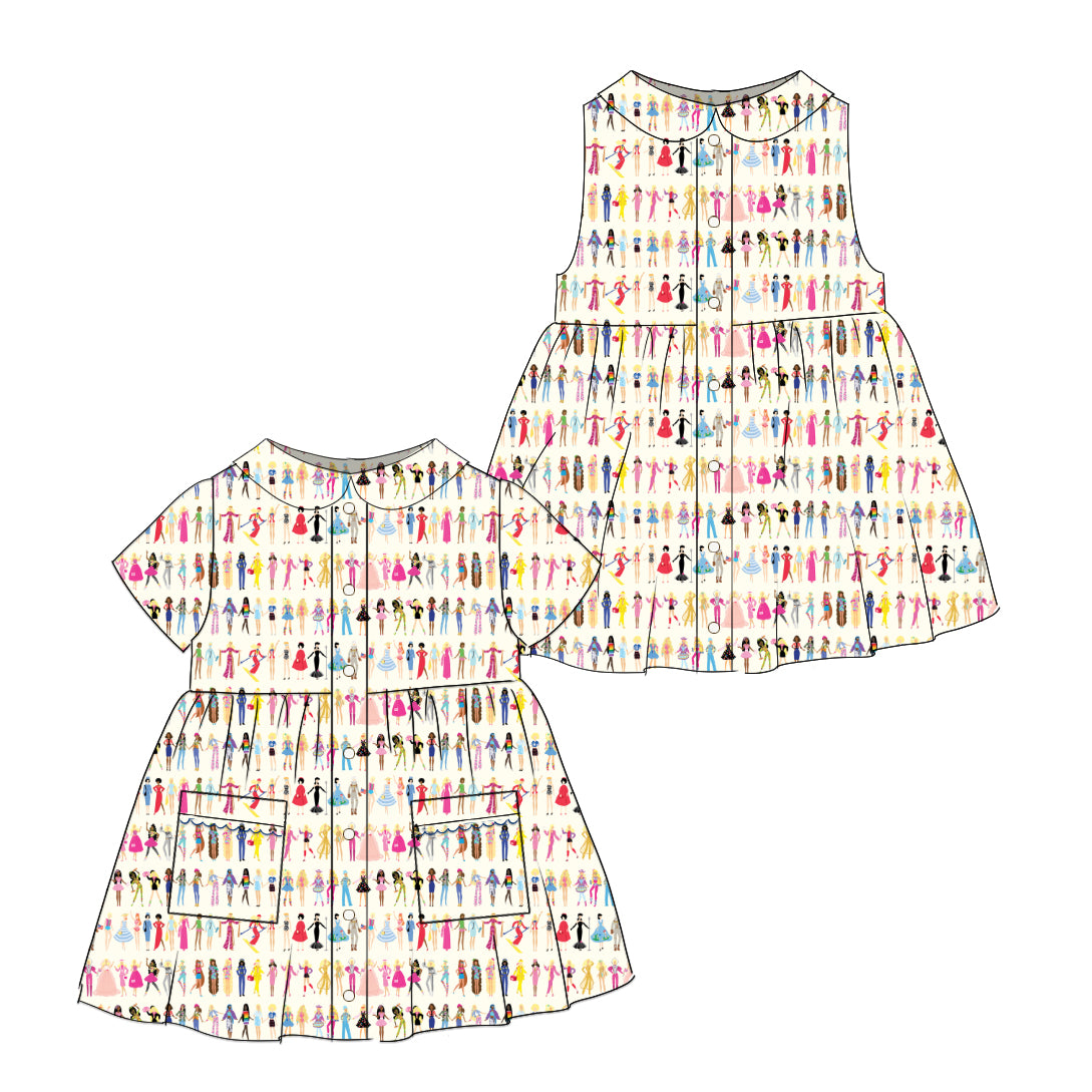 Barbie World - Smock Collared Dress