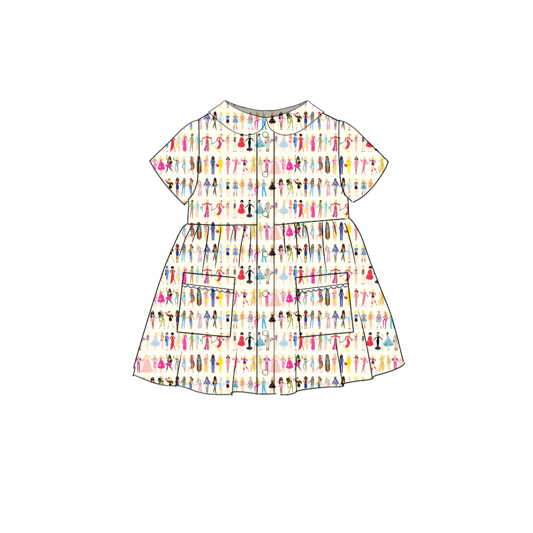 Barbie World - Smock Collared Dress