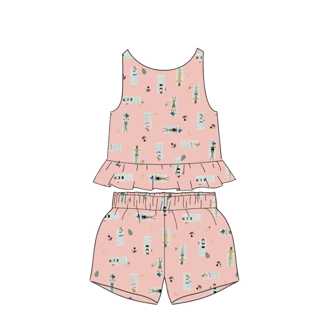 Bathing Ladies Lawn - Ruffle Tank Set