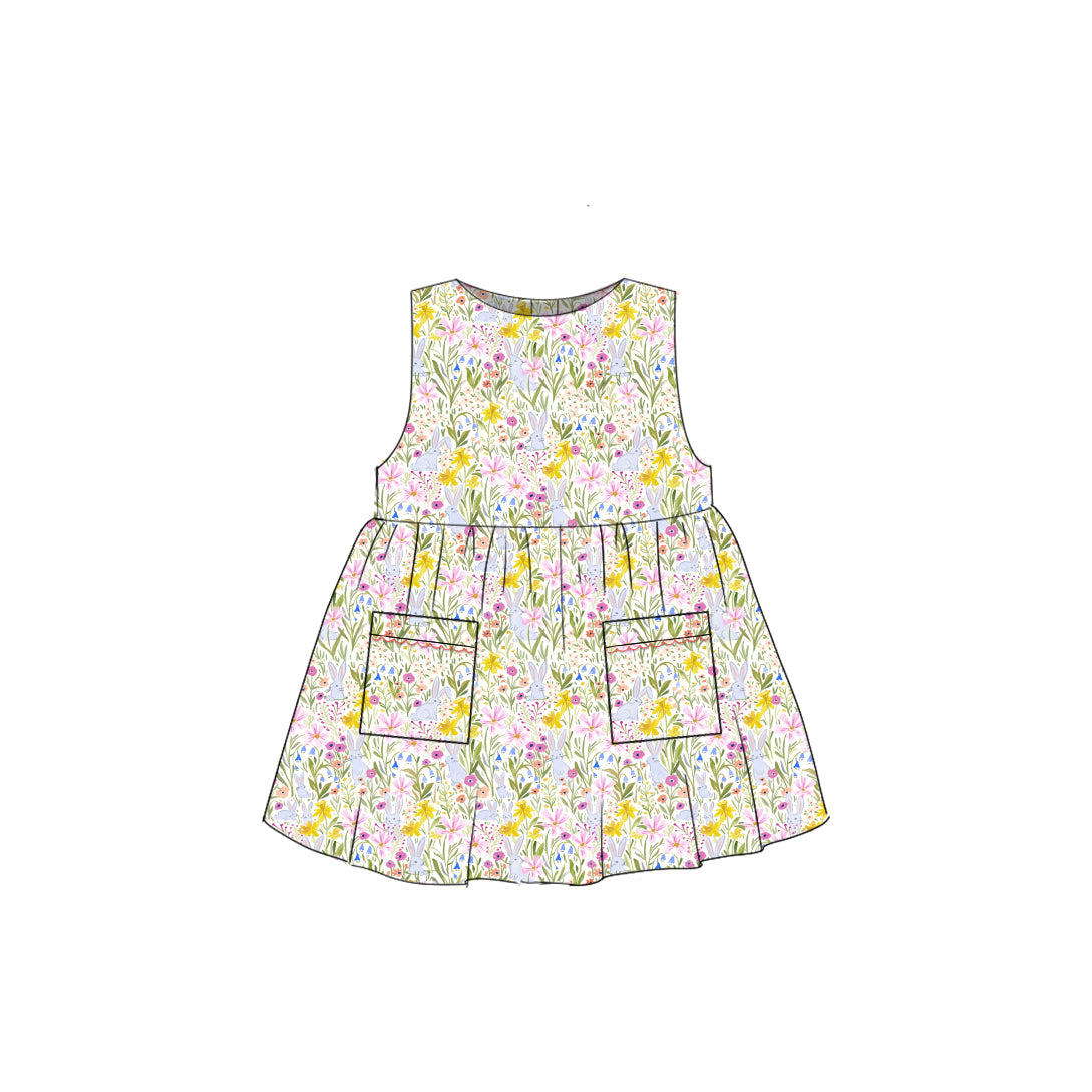 Bunny Flower - Simple Smock Dress