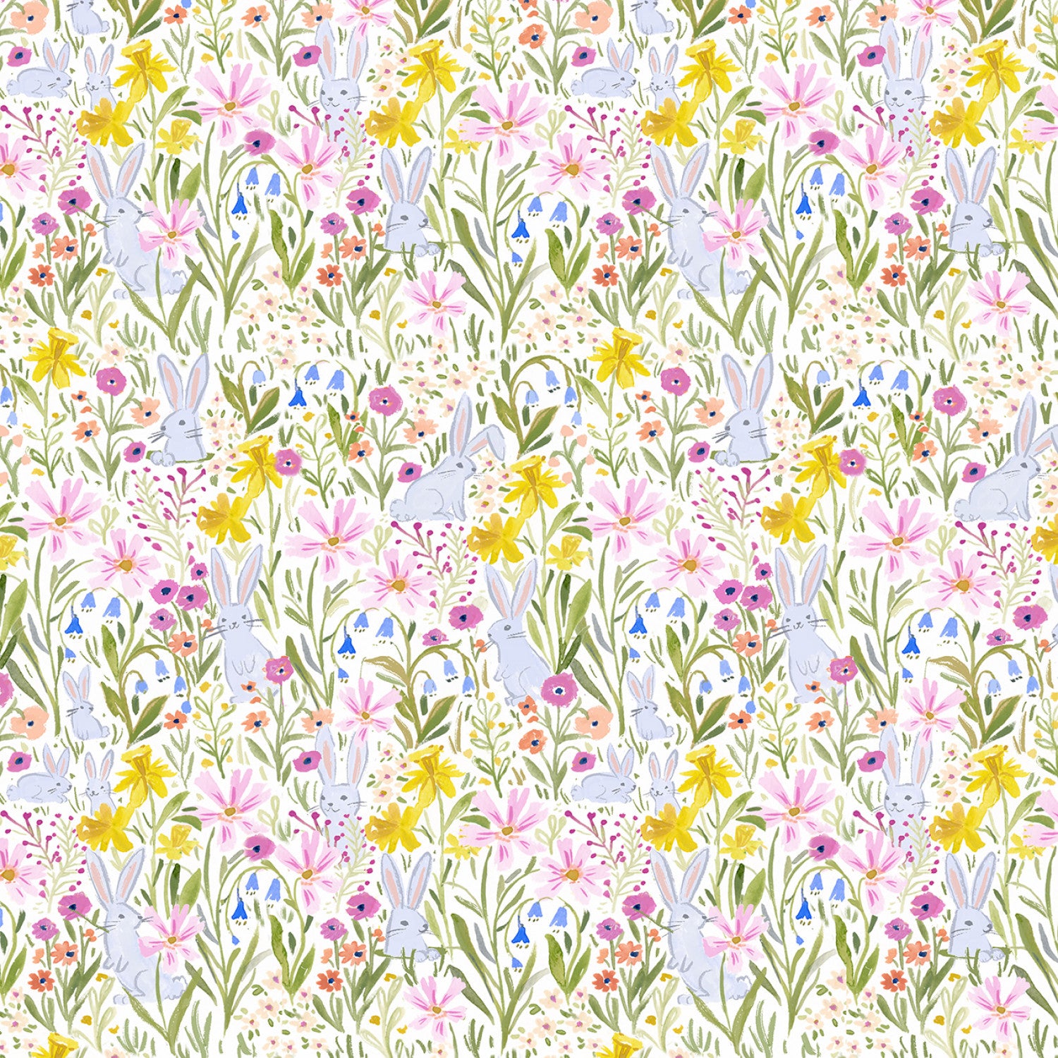 Bunny Flower - Button Front Twirl Dress