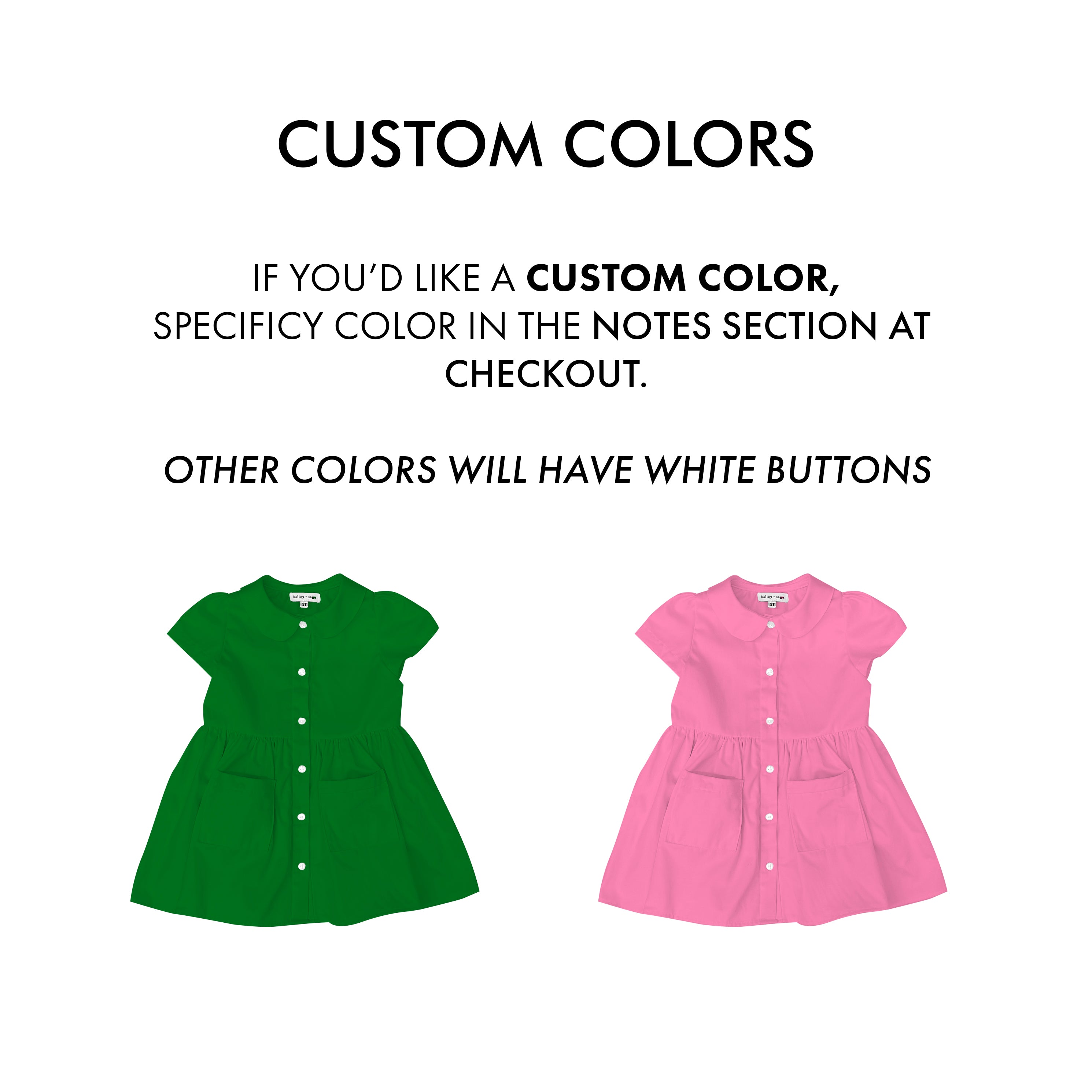 Red or Other Color Uniform - Smock Collared Dress