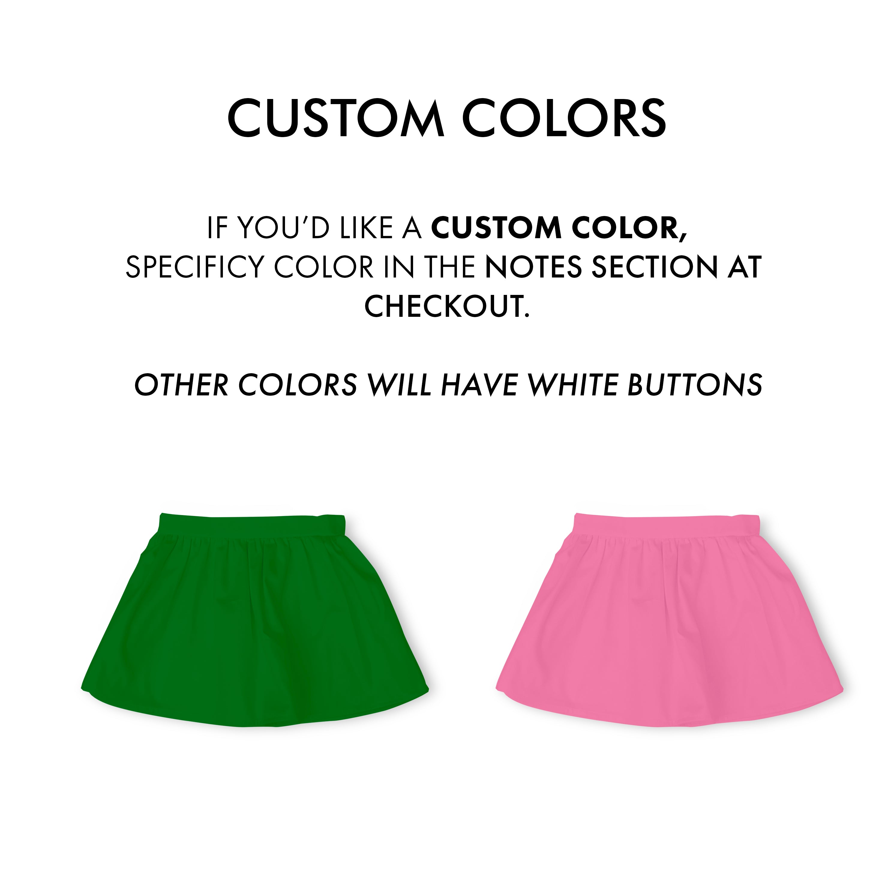 Red or Other Color Uniform - Skirt