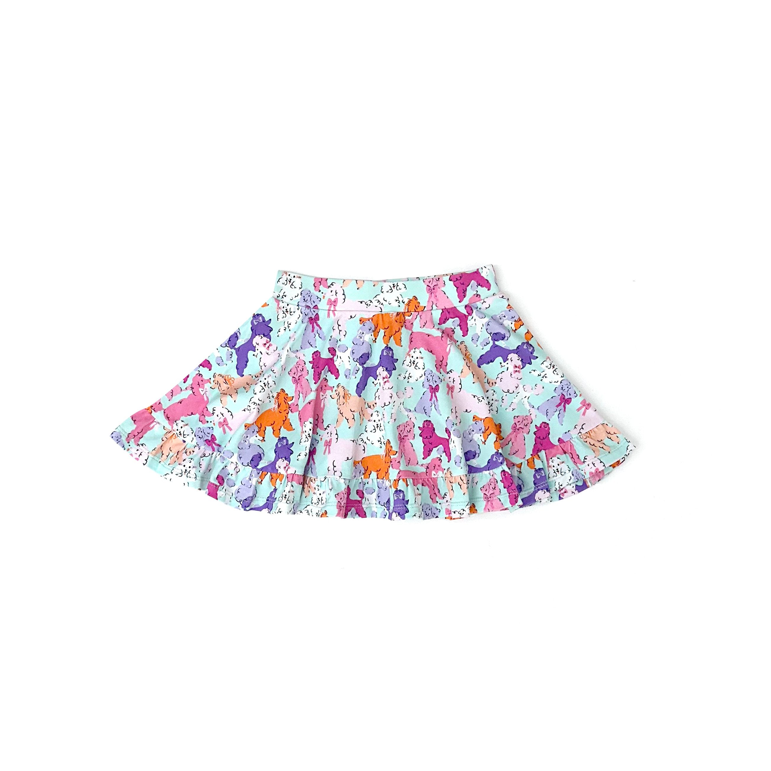 Ruffle Skort in Poodles