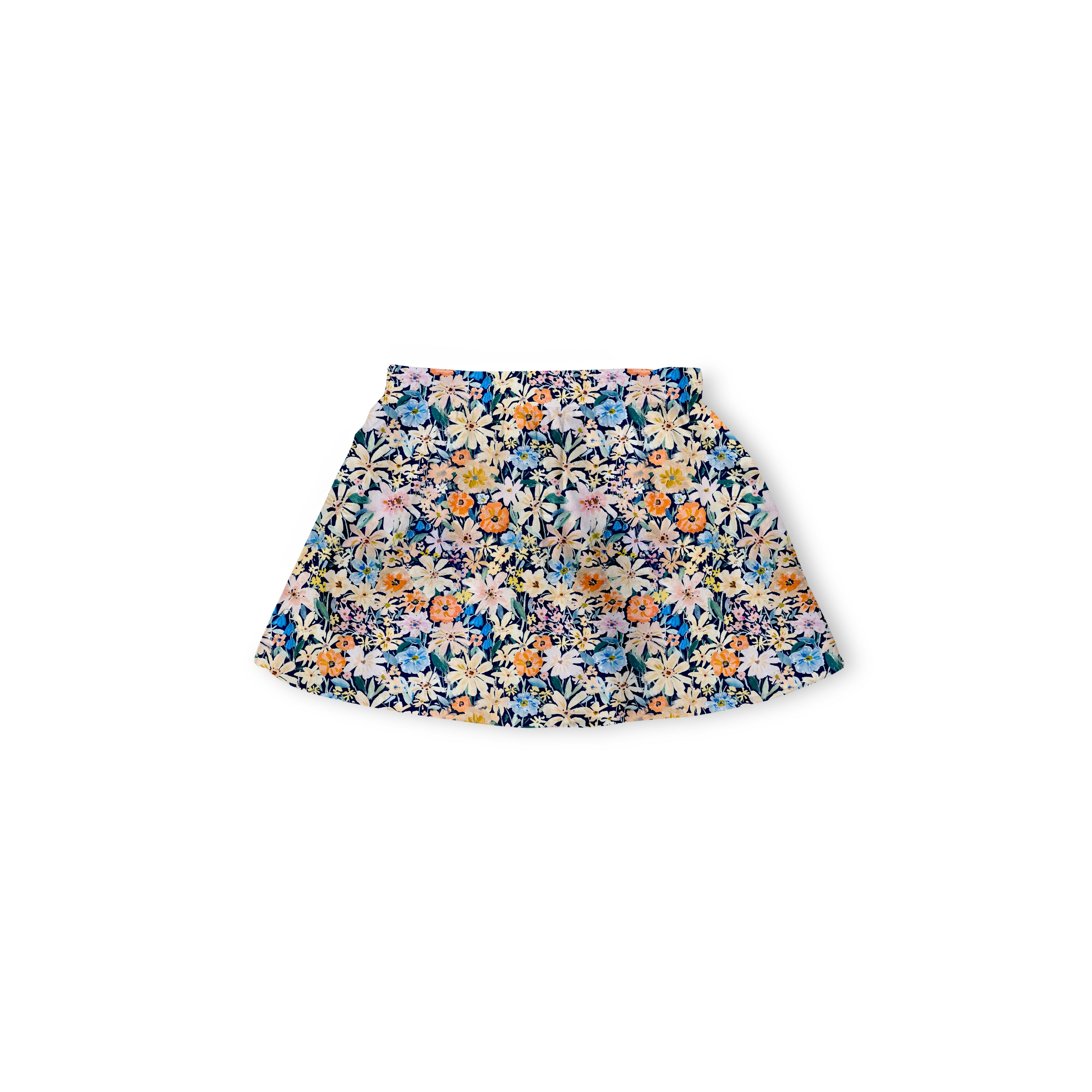 Denim Floral - Skirt