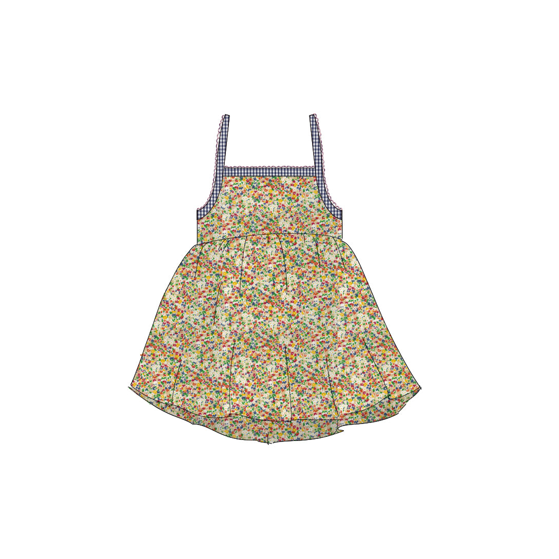 Primary Floral - Tie Back Sundress