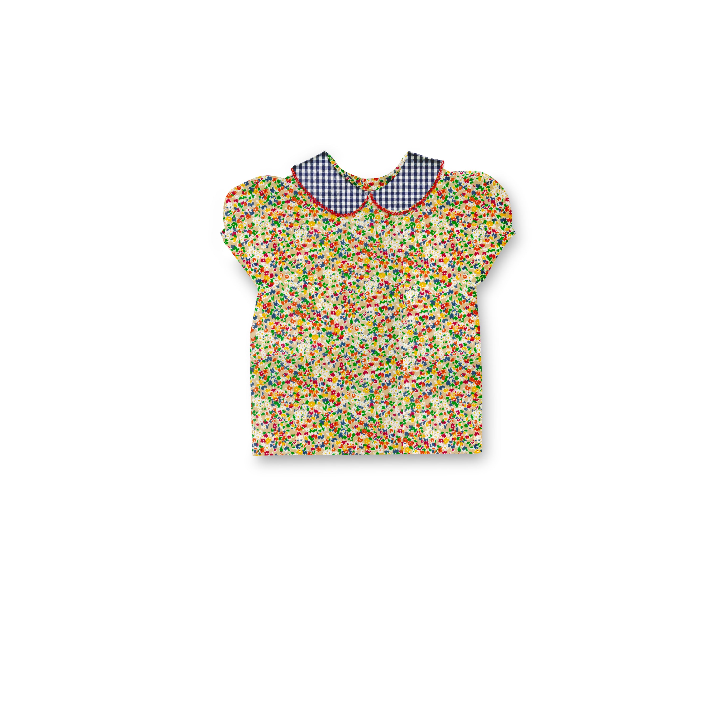 Primary Floral - Puff Sleeve Blouse