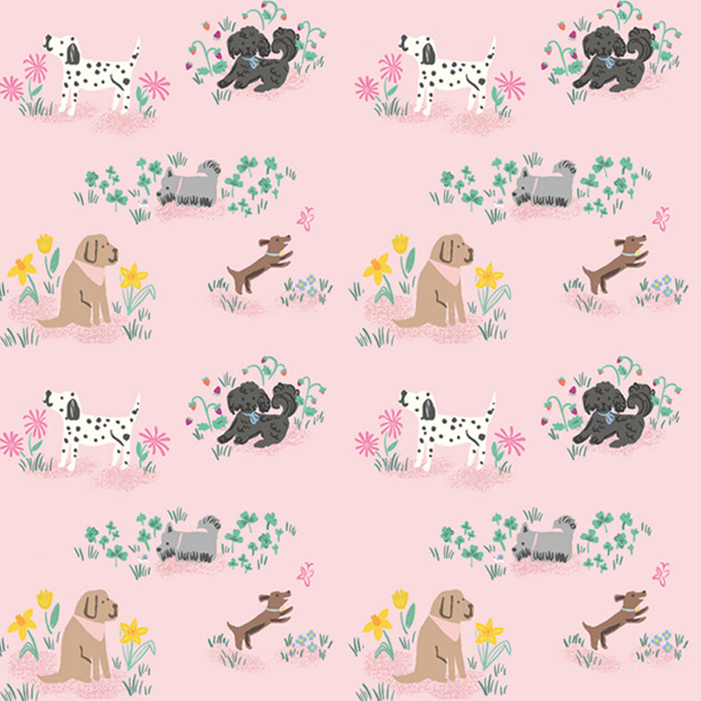 Pink Pups - Button Front Twirl Dress