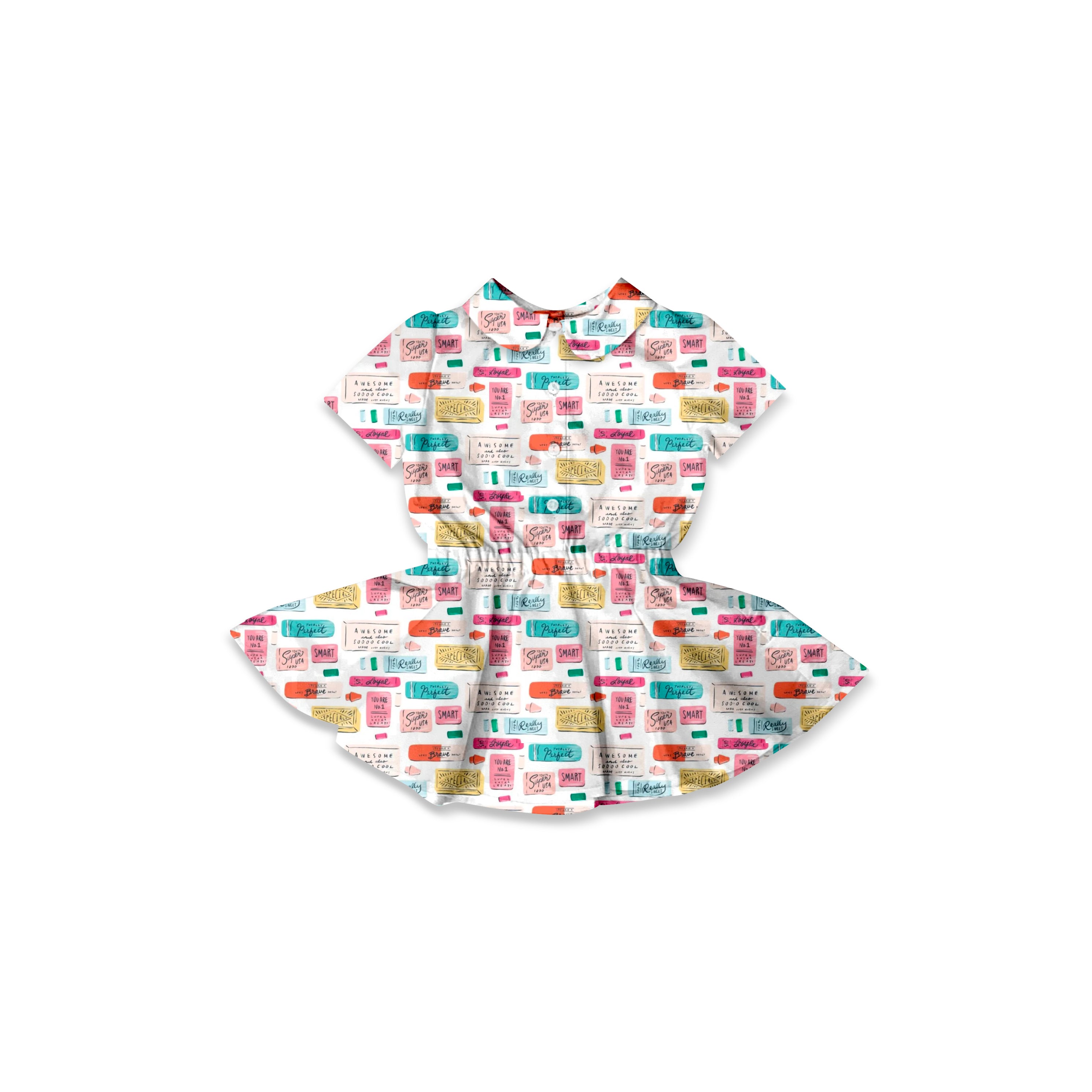Erasers - Button Front Twirl Dress