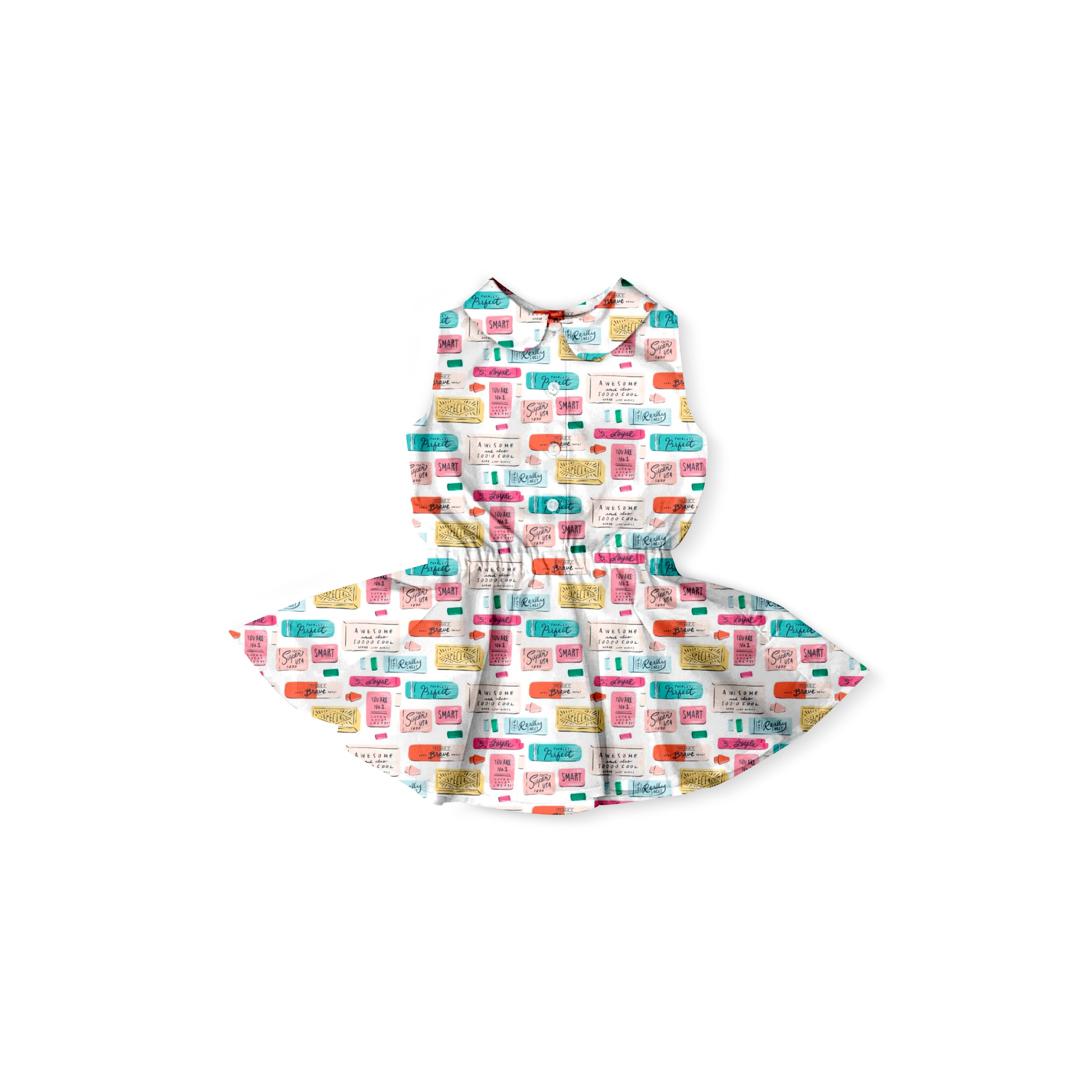 Erasers - Button Front Twirl Dress