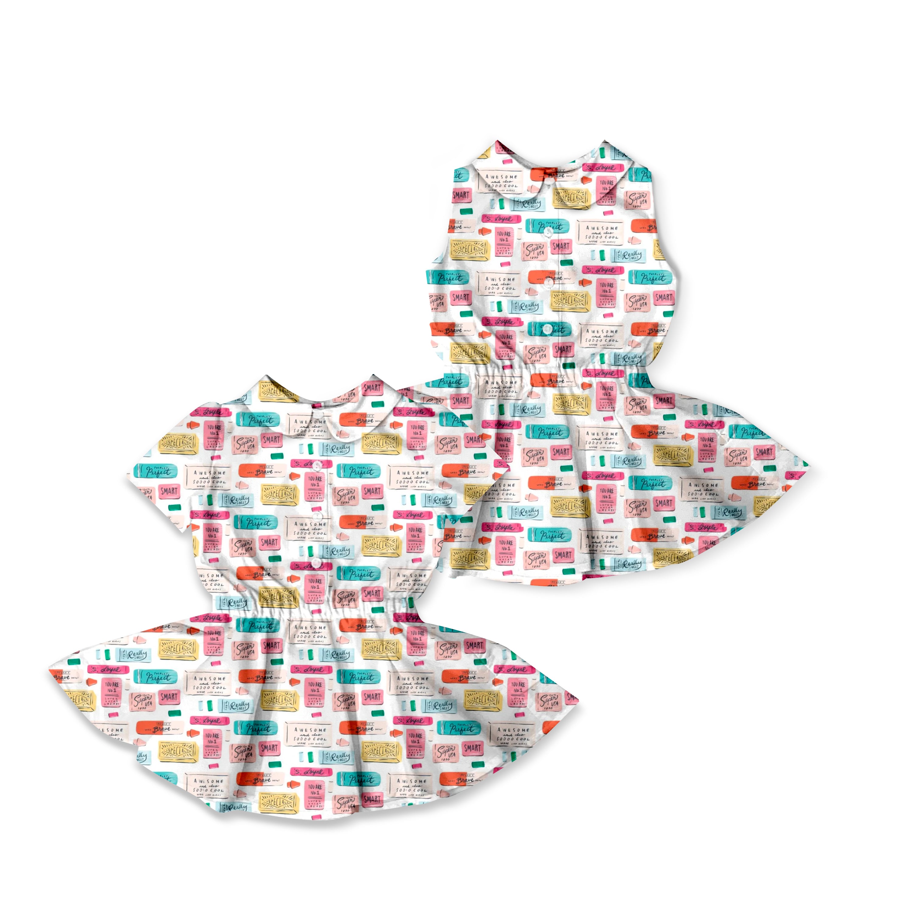 Erasers - Button Front Twirl Dress