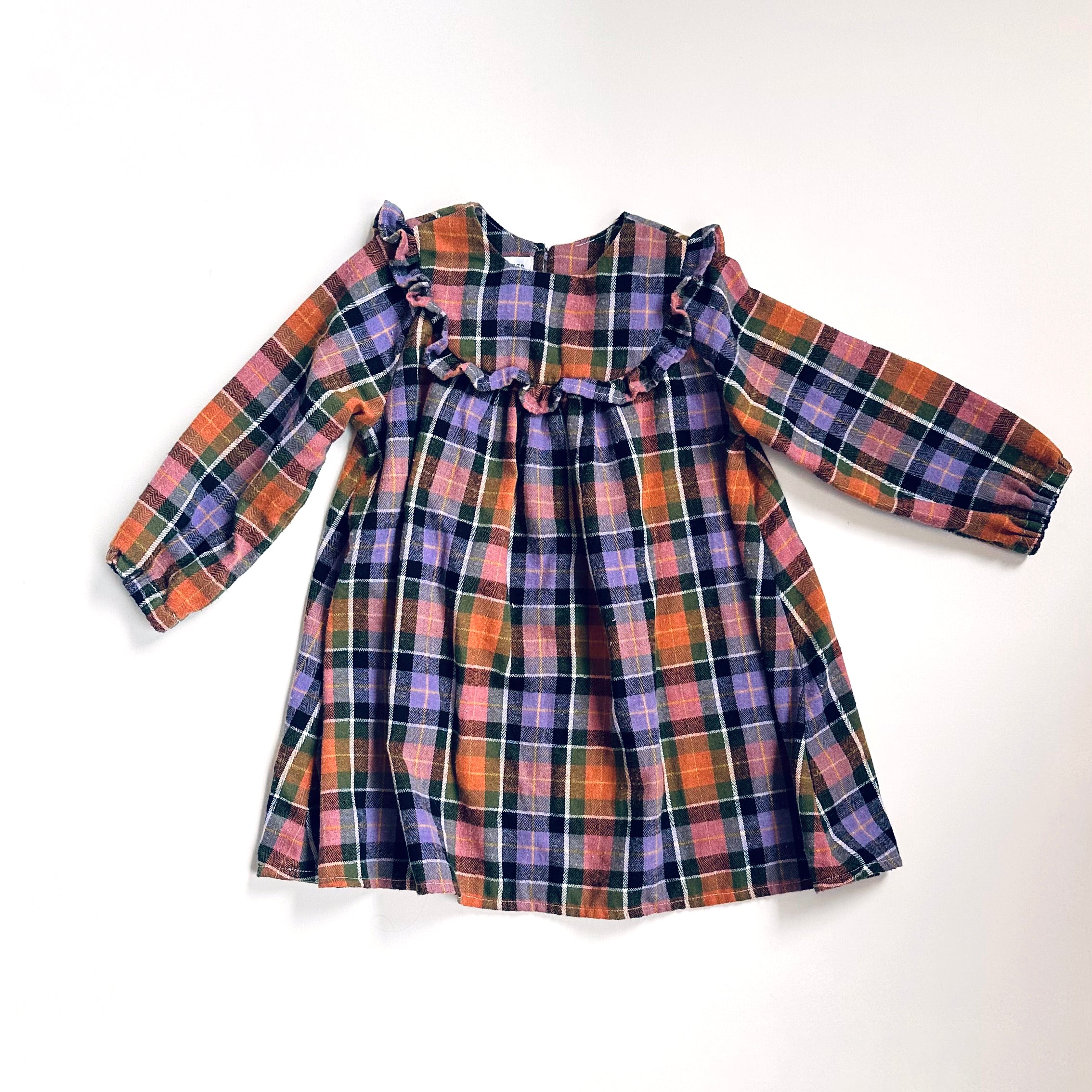 SAMPLE SALE, Flannel Ruffle Bib, 4T