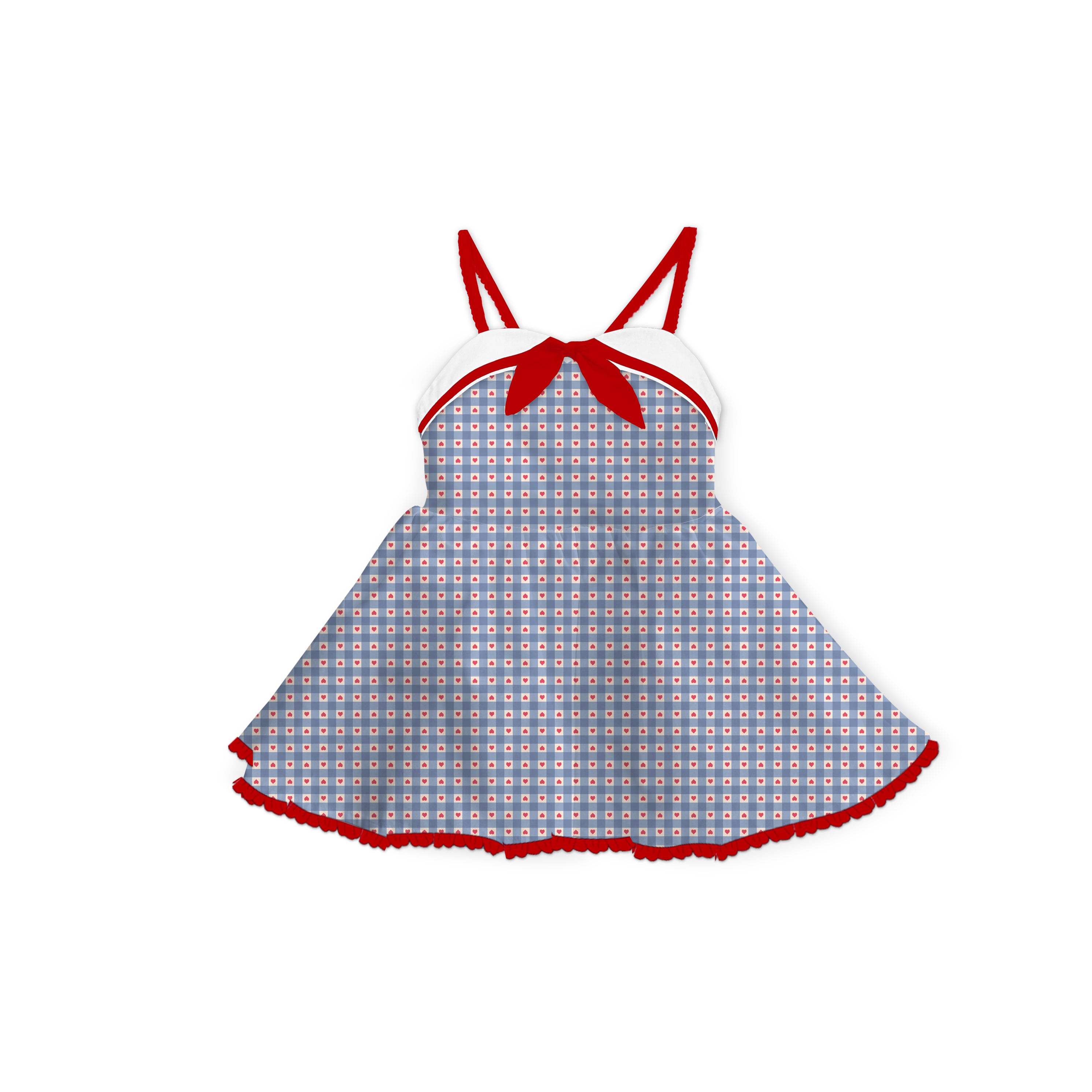 Heart Gingham - Sailor Dress