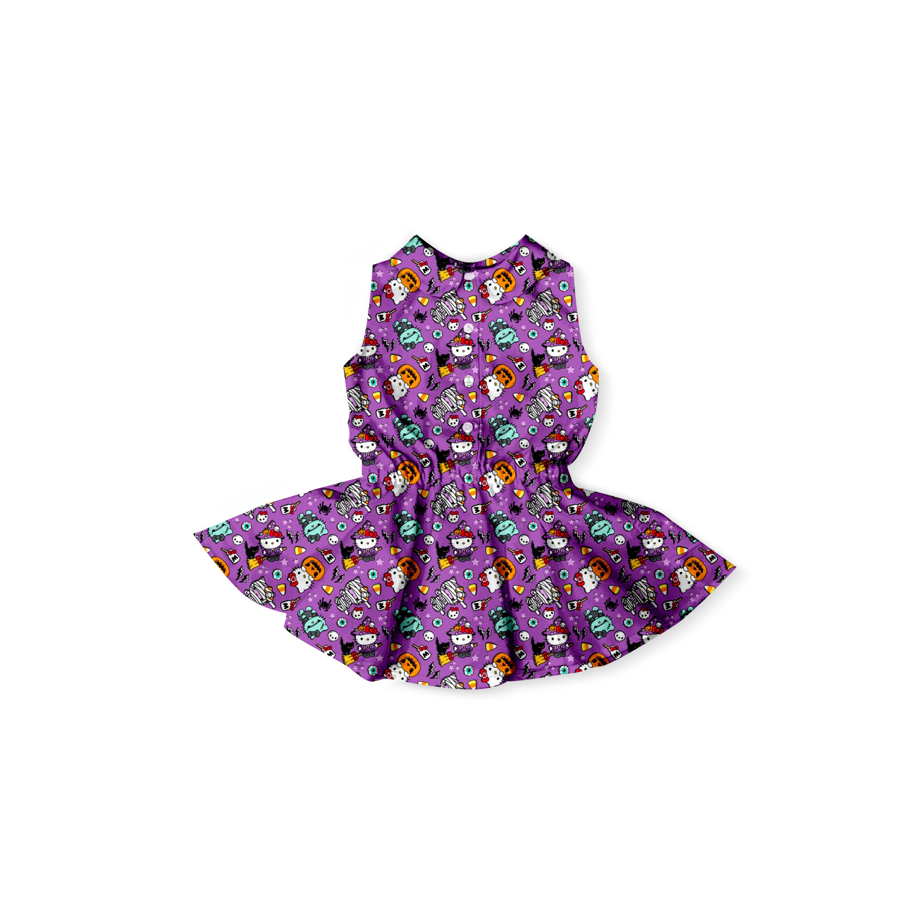 HK Halloween- Button Front Twirl Dress