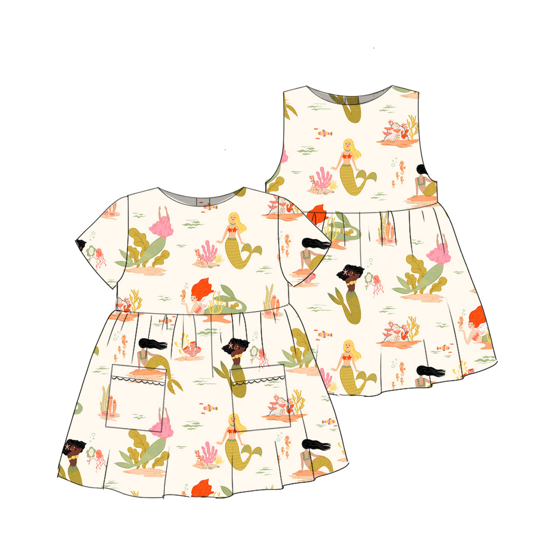 Mermaids - Simple Smock Dress