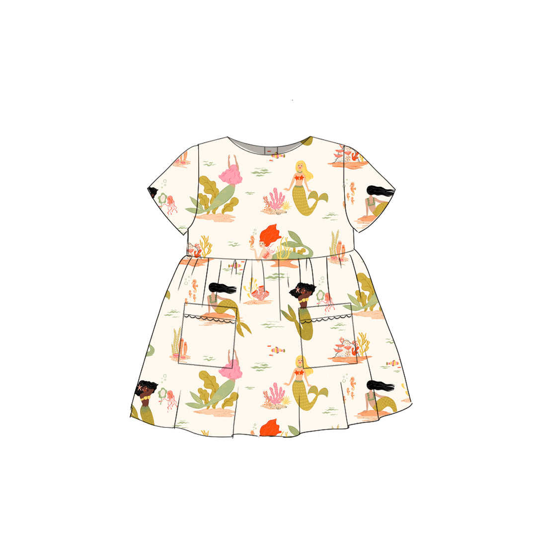 Mermaids - Simple Smock Dress