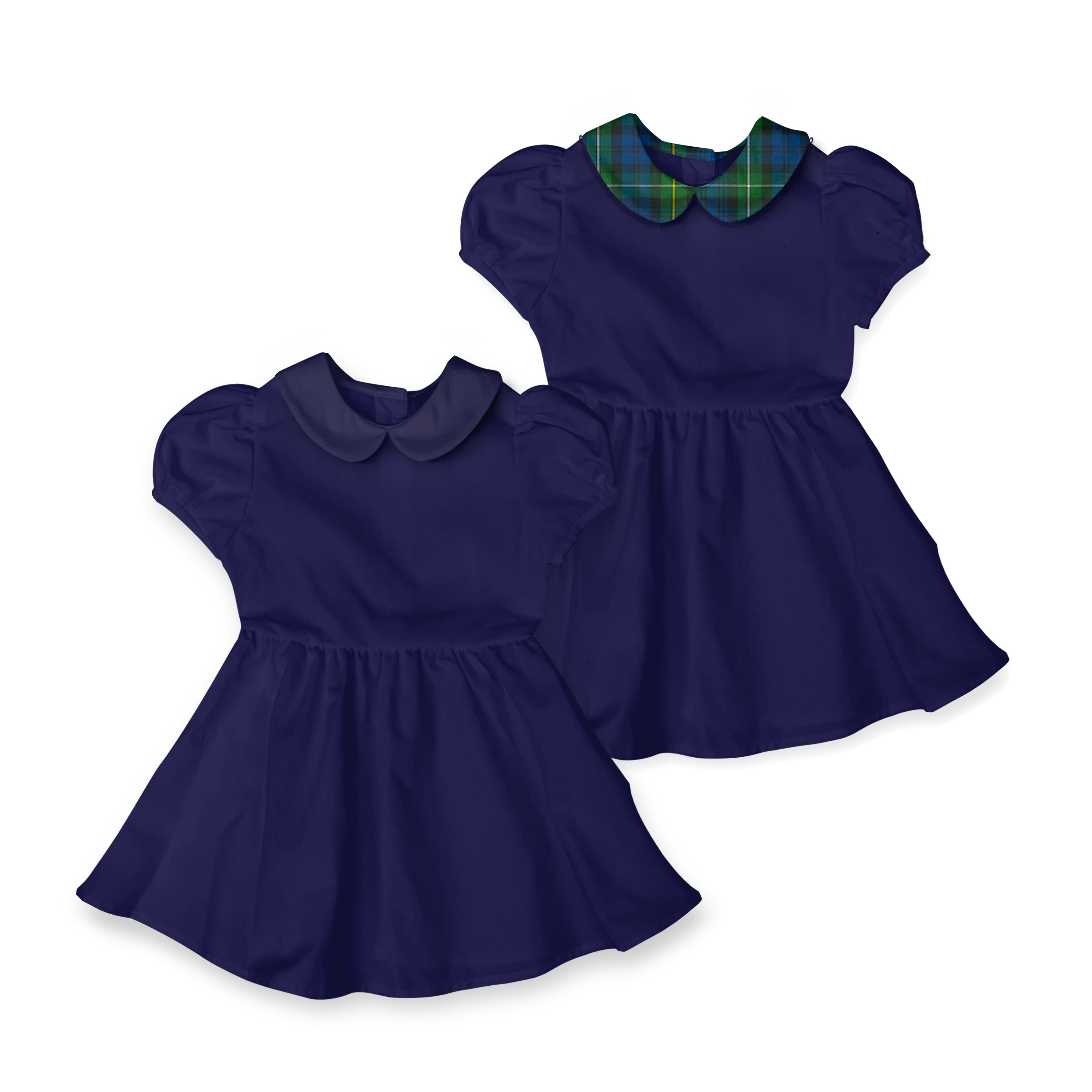 Navy Uniform - Vintage Style Basque Dress