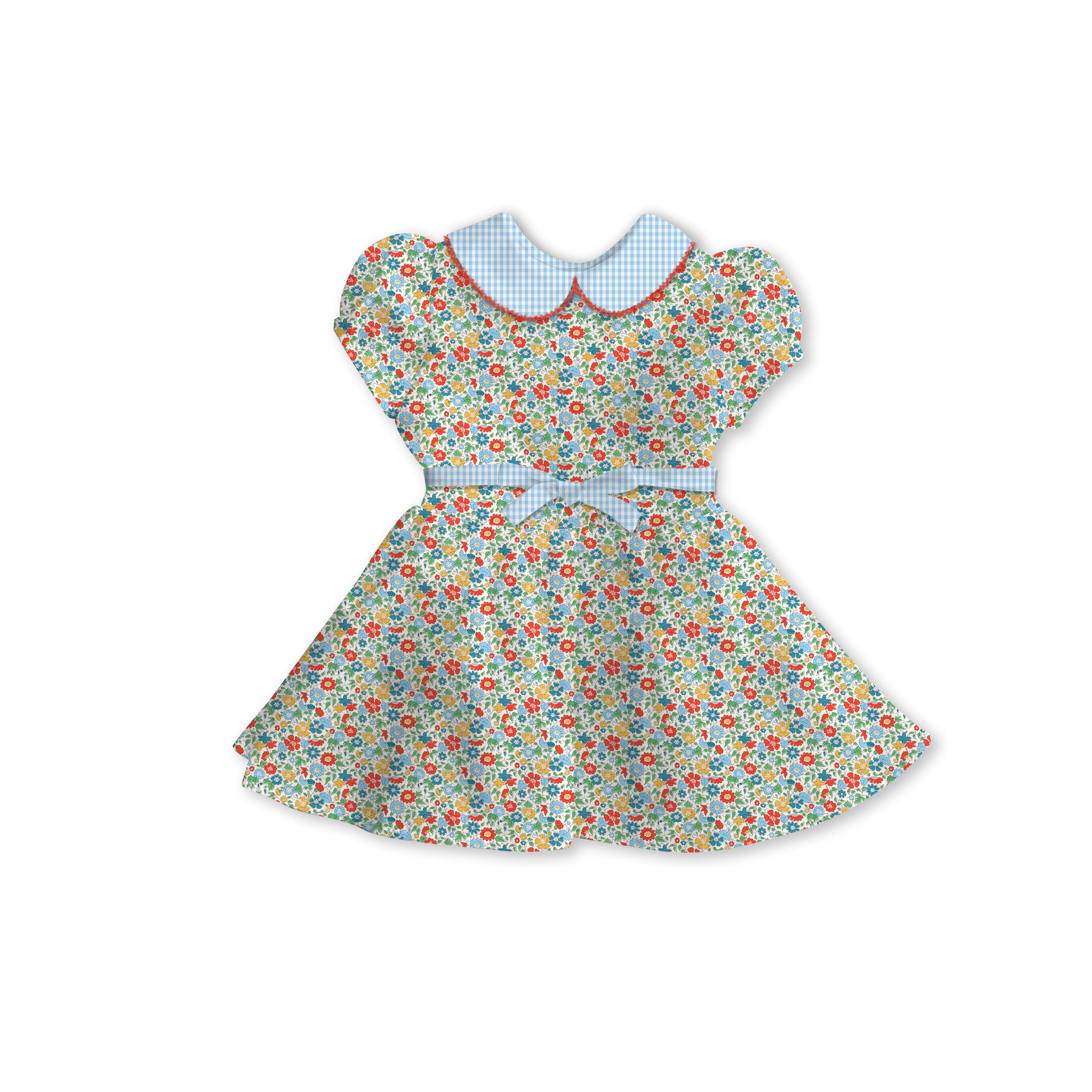 Palace Petals - Tea Basque Dress