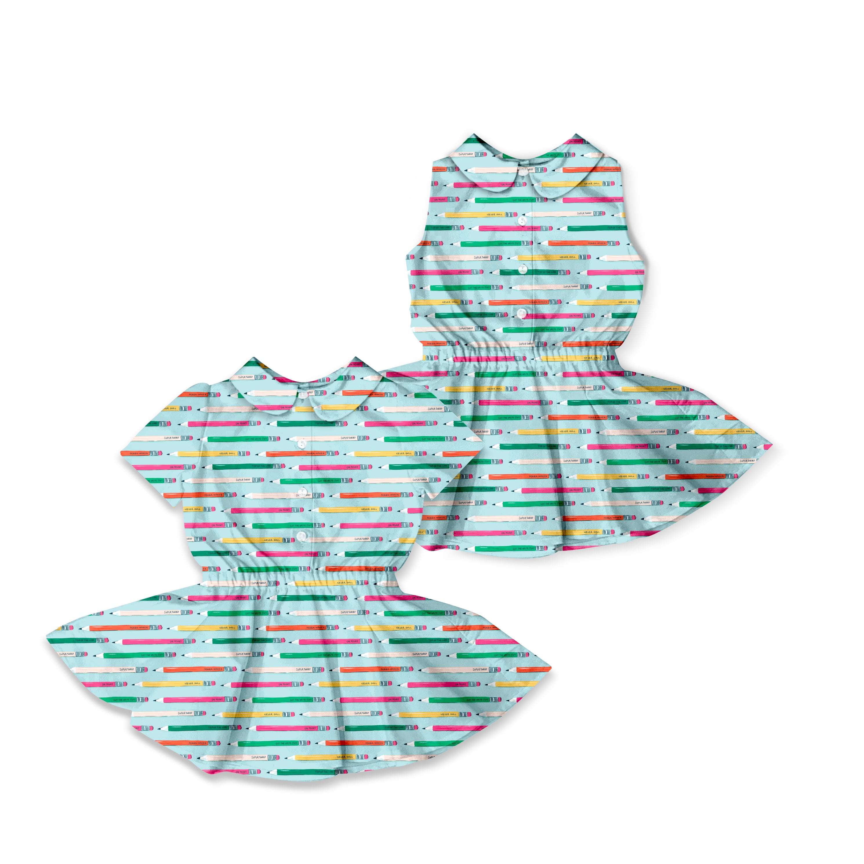 Pencils - Button Front Twirl Dress