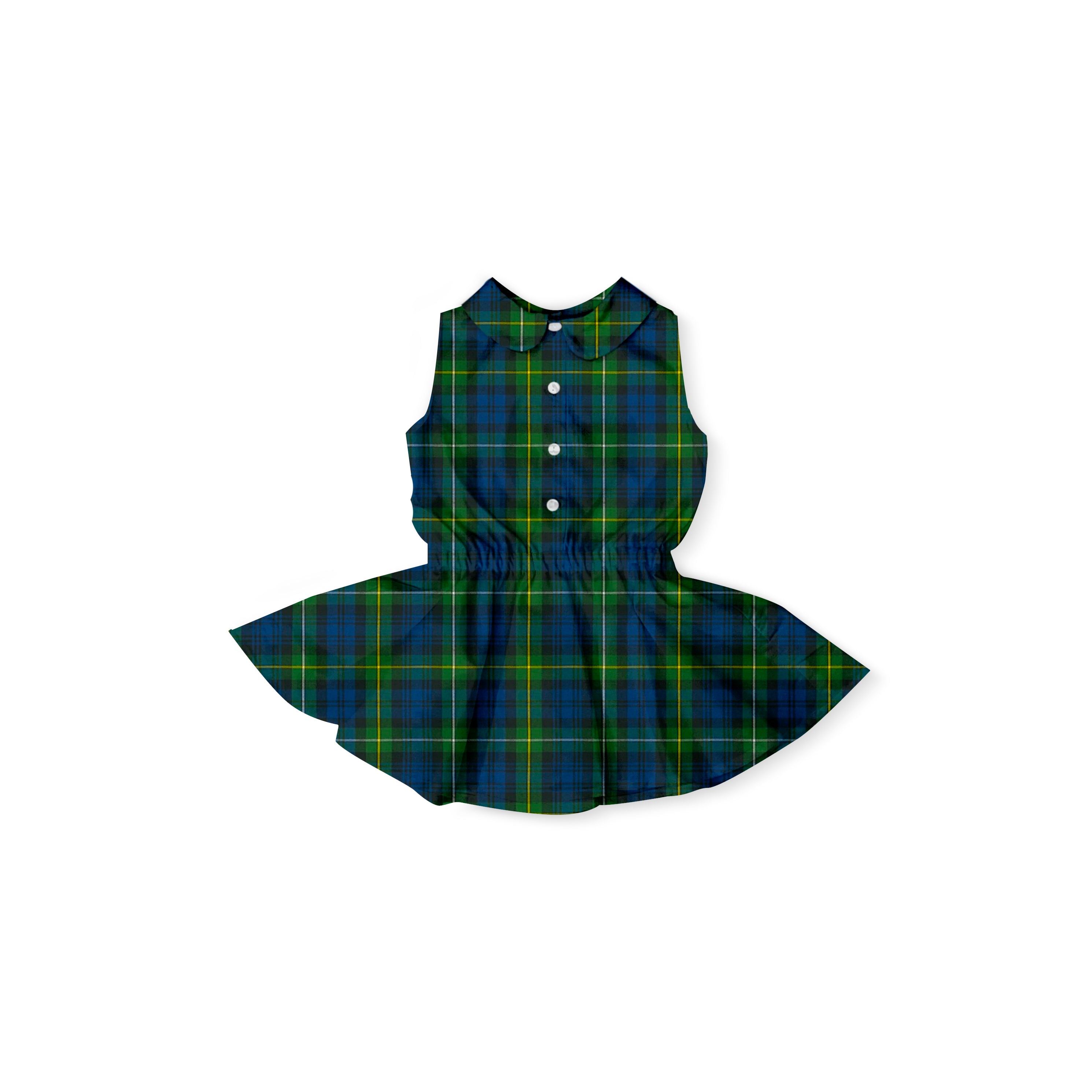 Plaid Uniform - Button Front Twirl Dress