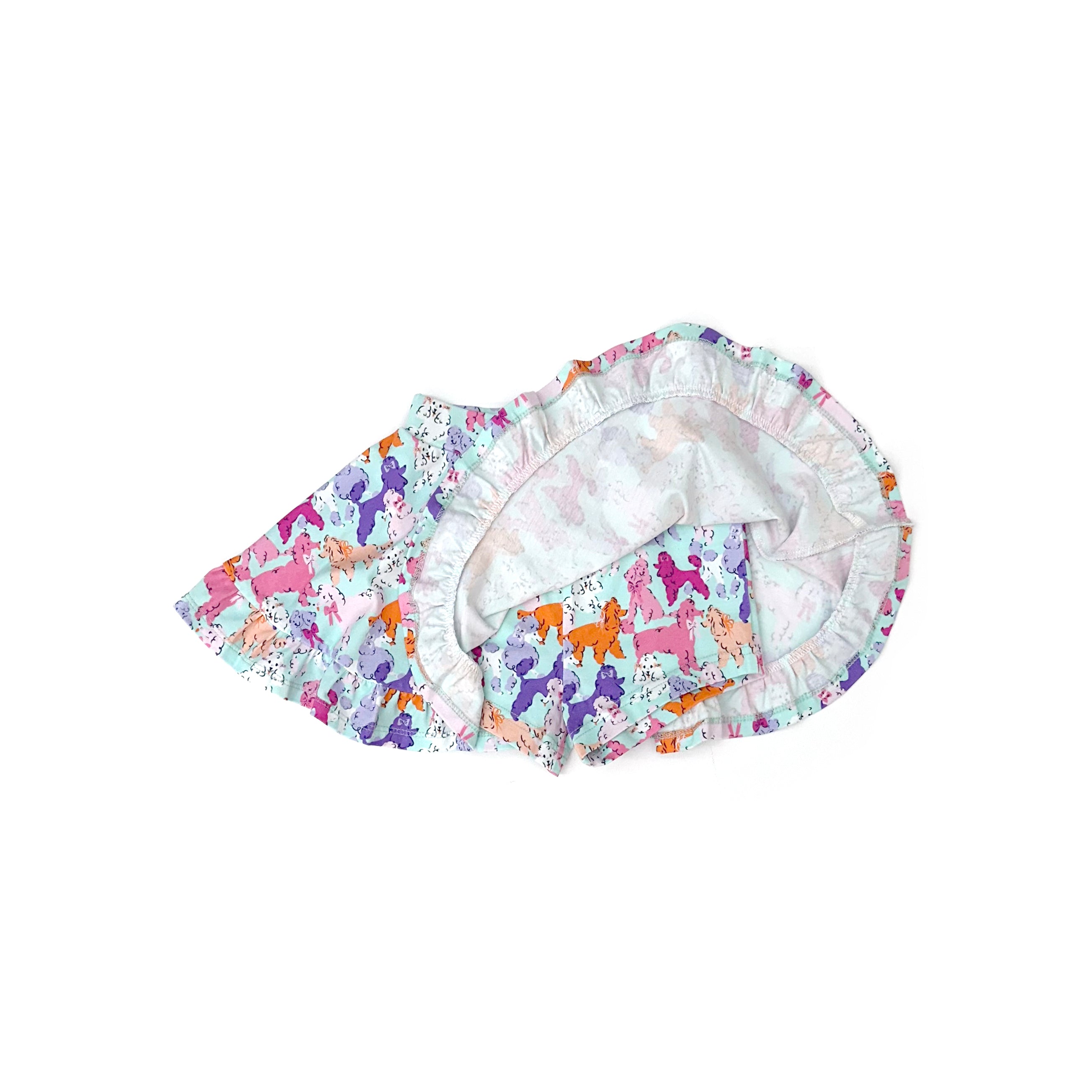 Ruffle Skort in Poodles