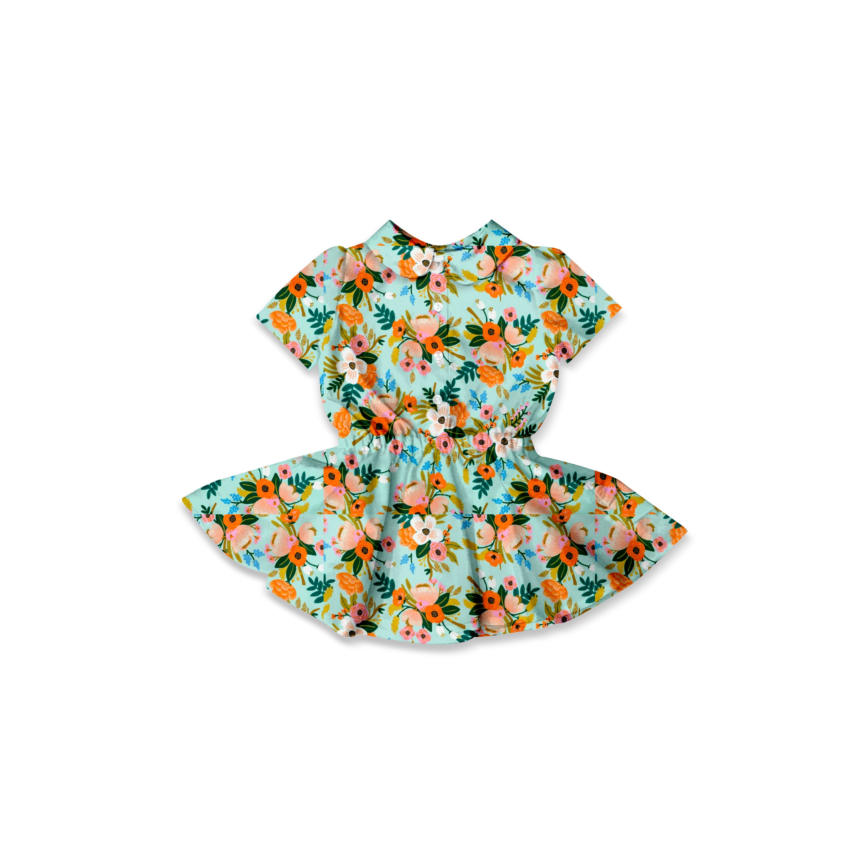 Mint Rayon - Button Front Twirl Dress