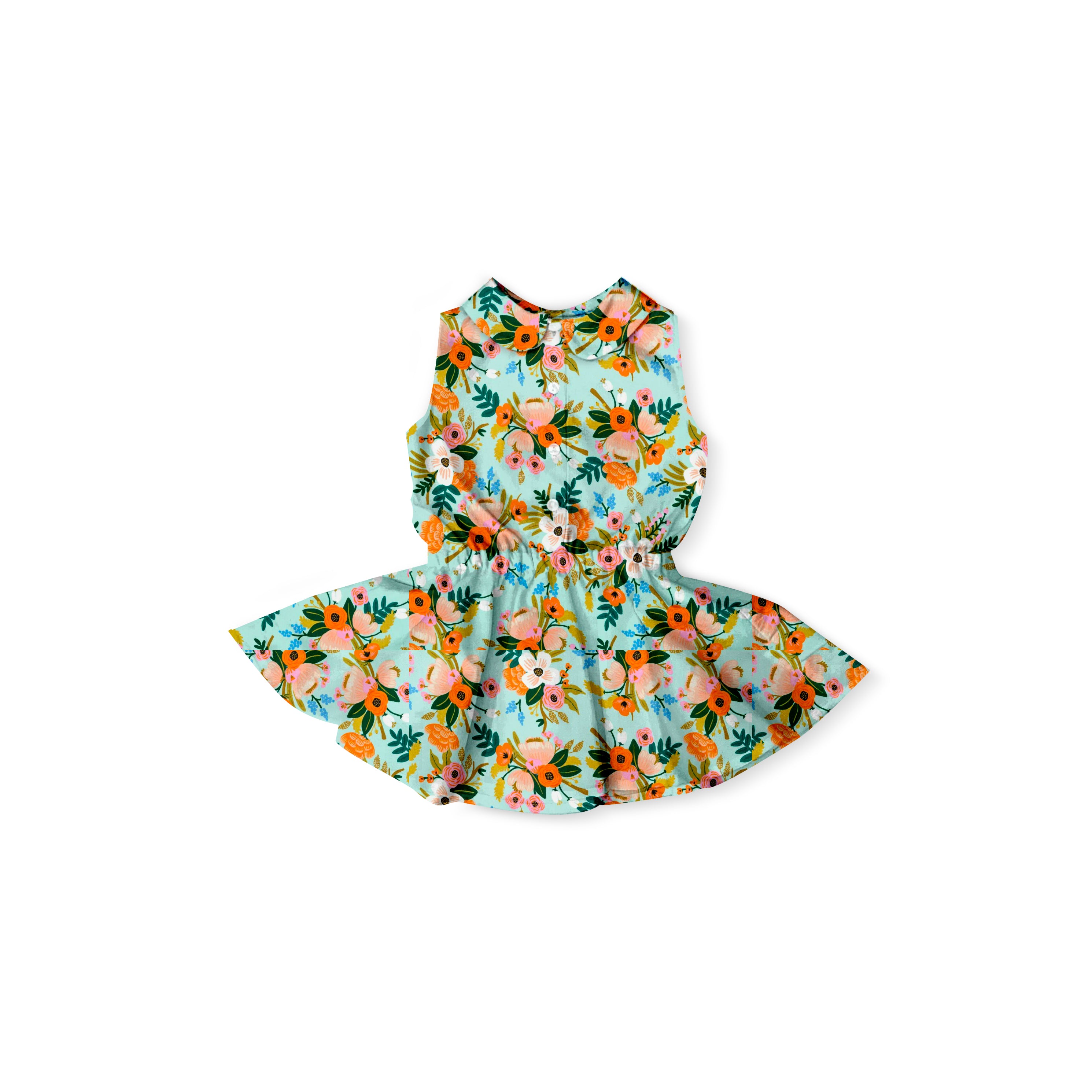 Mint Rayon - Button Front Twirl Dress