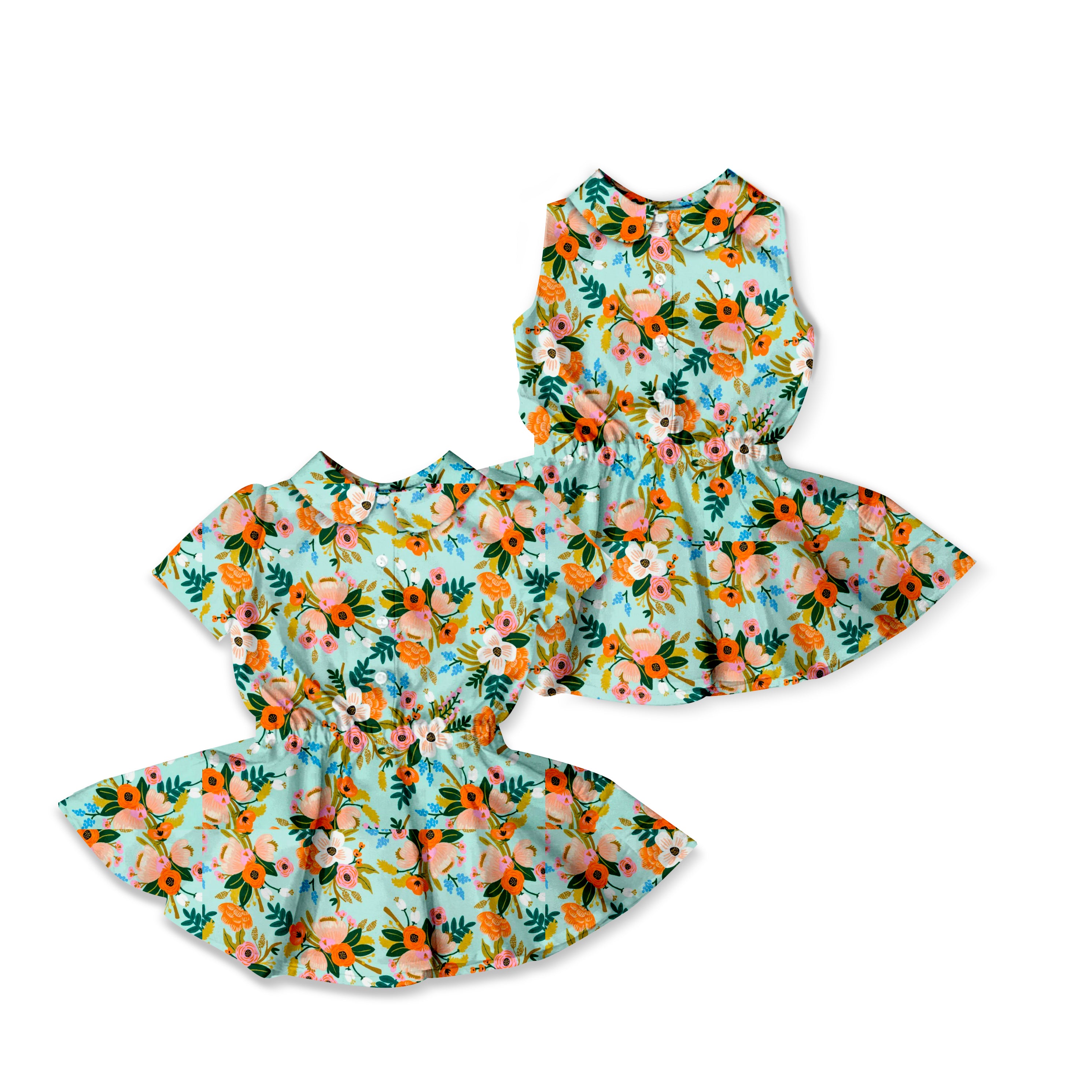 Mint Rayon - Button Front Twirl Dress
